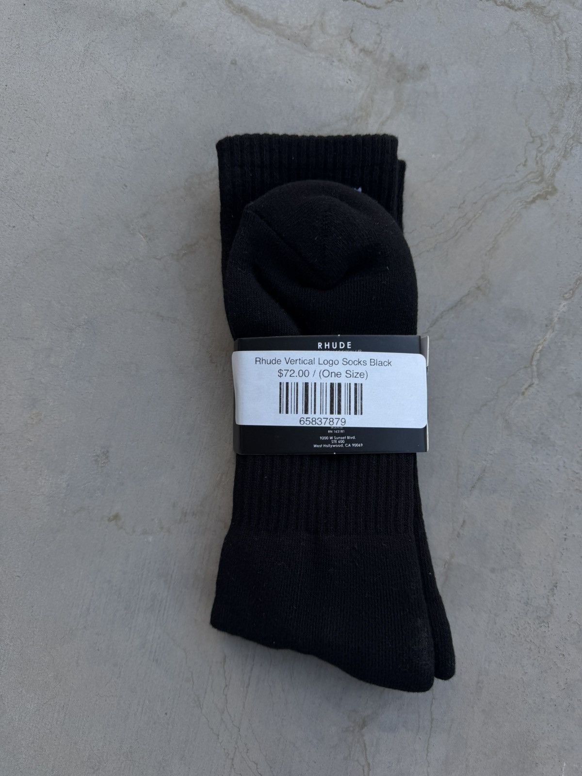 Rhude Rhude Logo Knit Socks – Black | Brand New Size ONE SIZE - 2 Thumbnail
