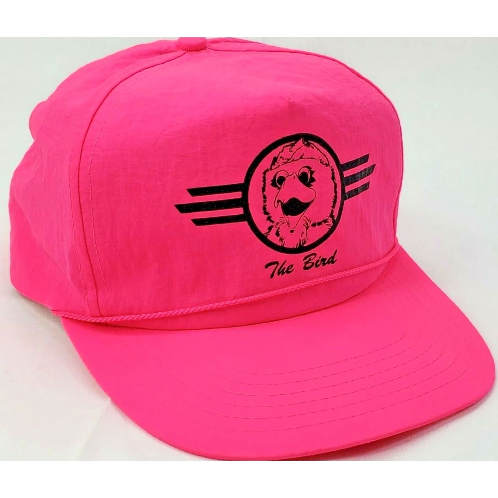 Pinko Vintage Sportsman The Bird Graphic Snapback Hat Unisex Hot Pink Adjustable Cap Size ONE SIZE - 2 Thumbnail