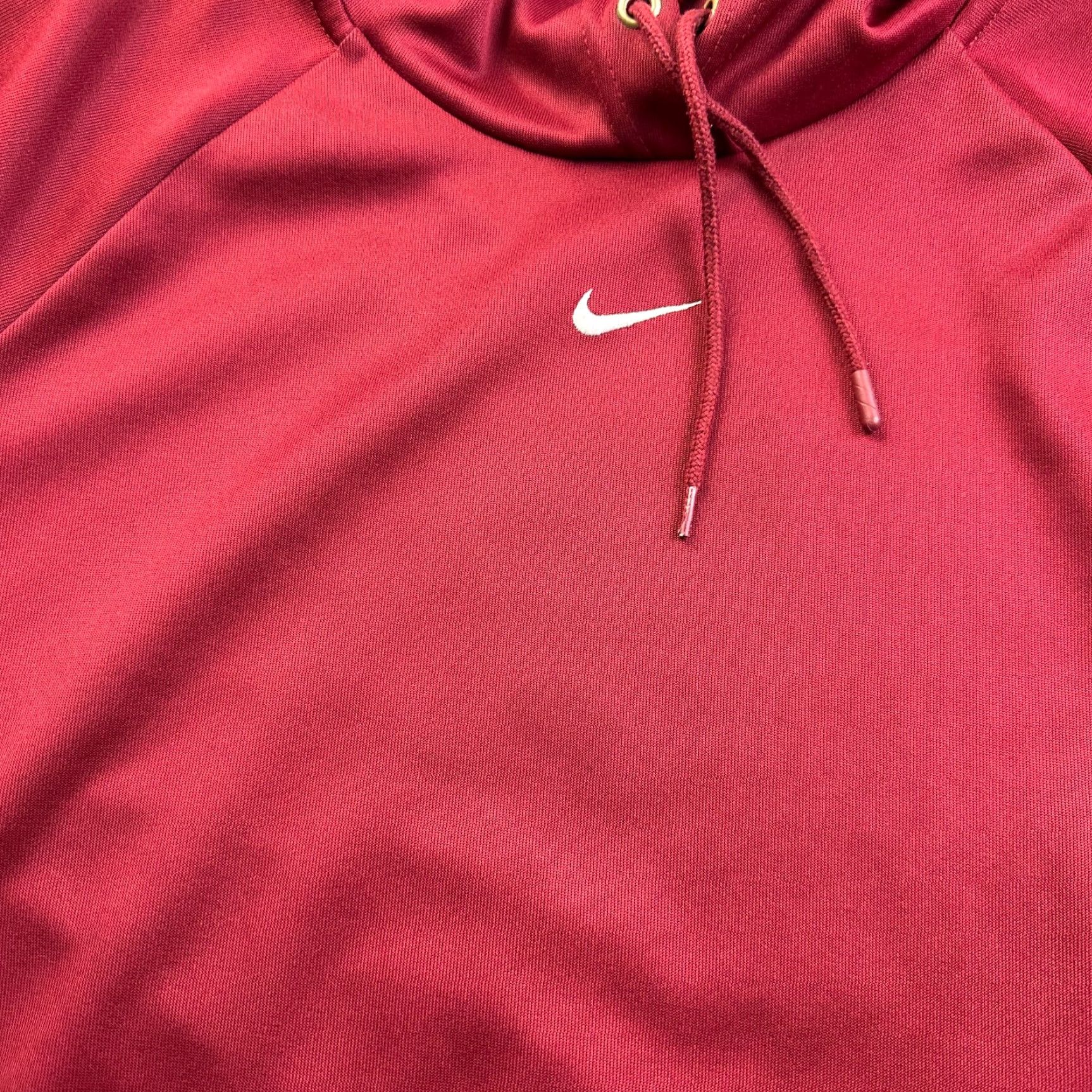 Nike Nike Hoodie Womens Small Red Center Swoosh Pullover Sweatshirt NSW Sportswear Crew Neck Long Sleeve Pockets ZIP Casual Regular Size S / US 4 / IT 40 - 5 Thumbnail