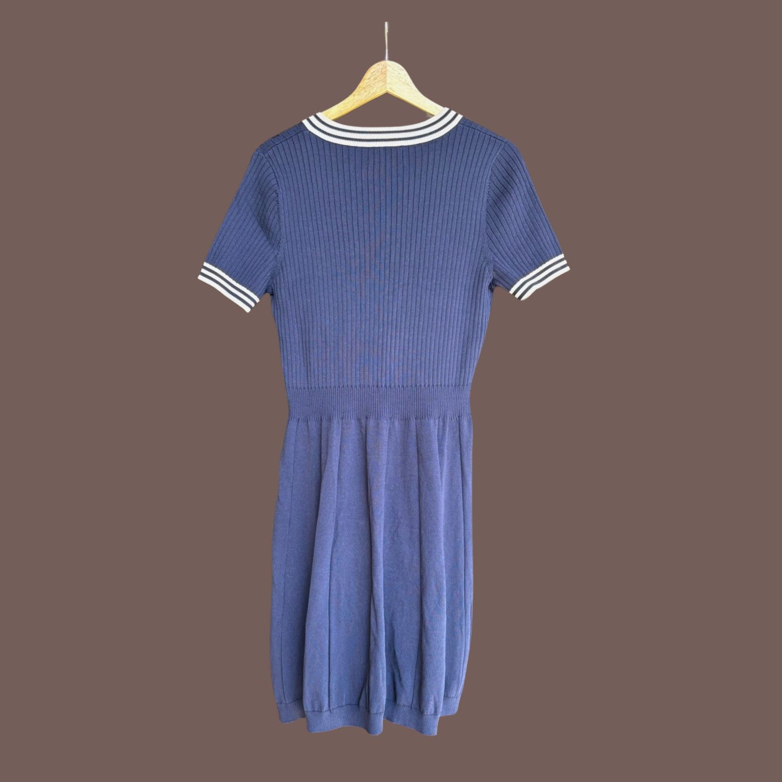 Polo Ralph Lauren × Vintage VTG Varsity Dress | Polo Sport Navy Knit | Coquette Y2K Size M / US 6-8 / IT 42-44 - 5 Thumbnail