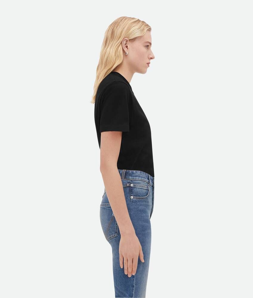 Bottega Veneta o1bcso1str0425 Light Cotton T-Shirt in Black Size XS / US 0-2 / IT 36-38 - 3 Thumbnail