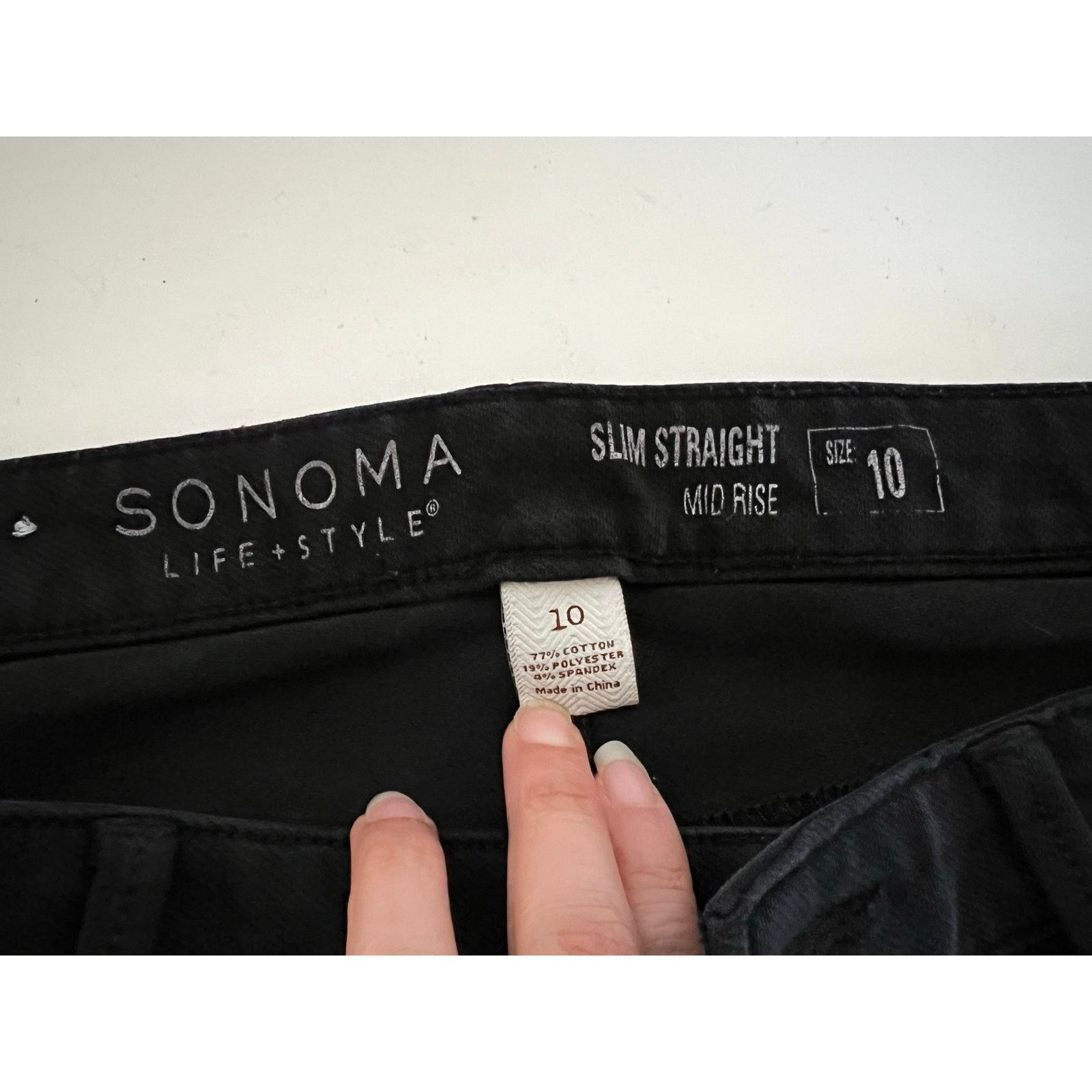 Sonoma Sonoma Life + Style Jeans Slim Straight Denim Skinny black Size 32" / US 10 / IT 46 - 3 Thumbnail