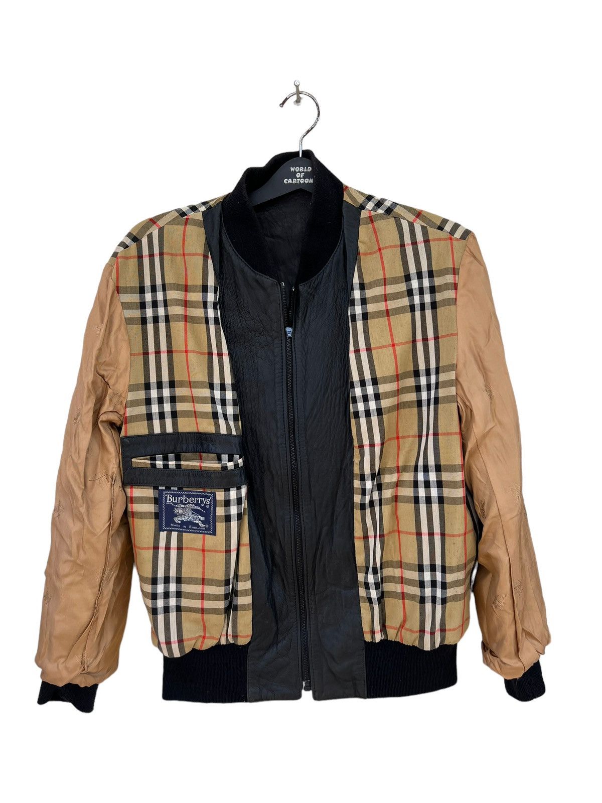 Burberry Vintage Burberrys’ England Black Leather Bomber Jacket Size US L / EU 52-54 / 3 - 21 Thumbnail