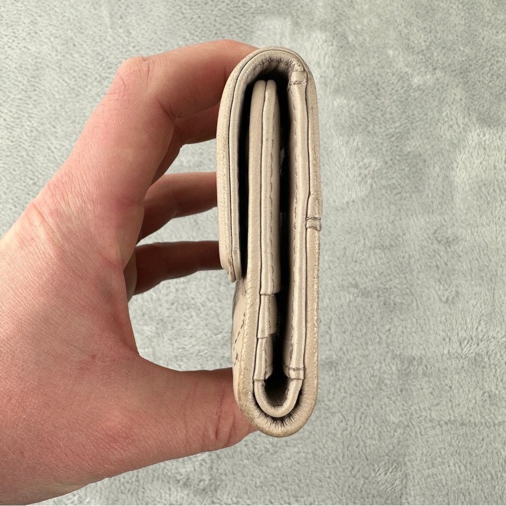 Tory Burch Tory Burch Mini Flap Wallet Leather Bedrock Cream Size ONE SIZE - 3 Thumbnail