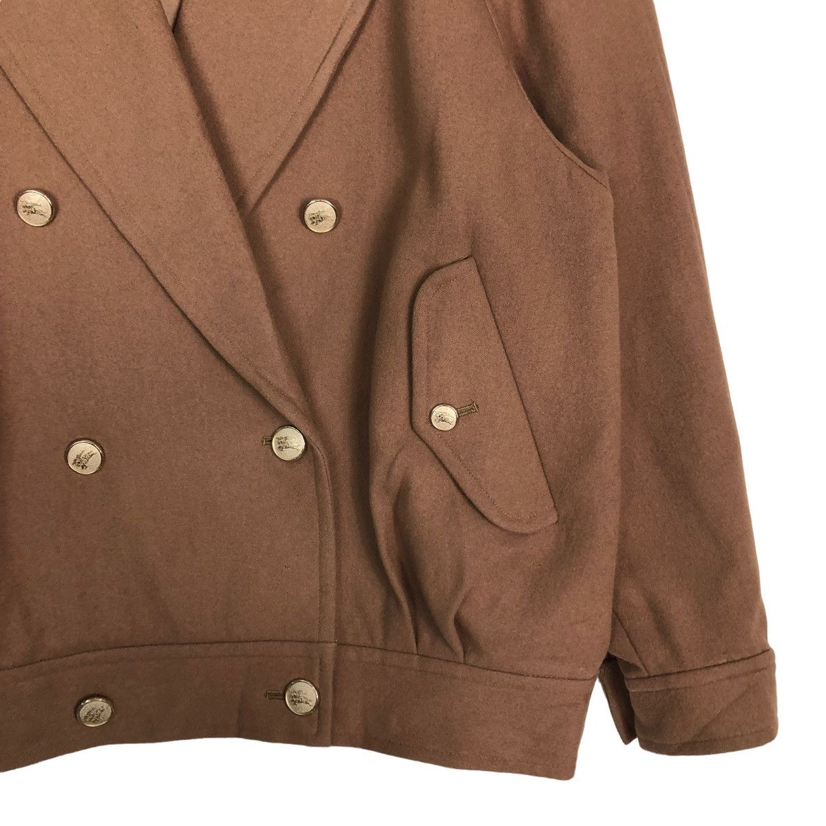 Burberry 🔥RICH BROWN - VINTAGE WOOL BOMBER JACKET BURBERRYS Size US M / EU 48-50 / 2 - 5 Thumbnail