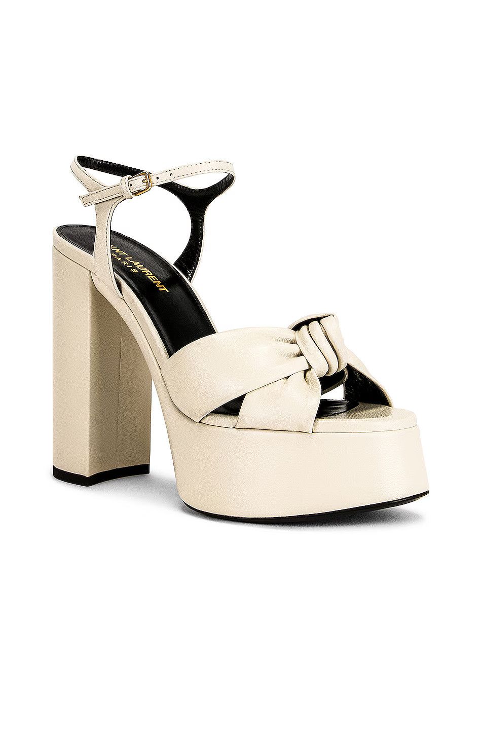 Saint Laurent Paris o1bcso1str0326 Bianca Platform Sandals in White Size US 9 / IT 39 - 2 Thumbnail
