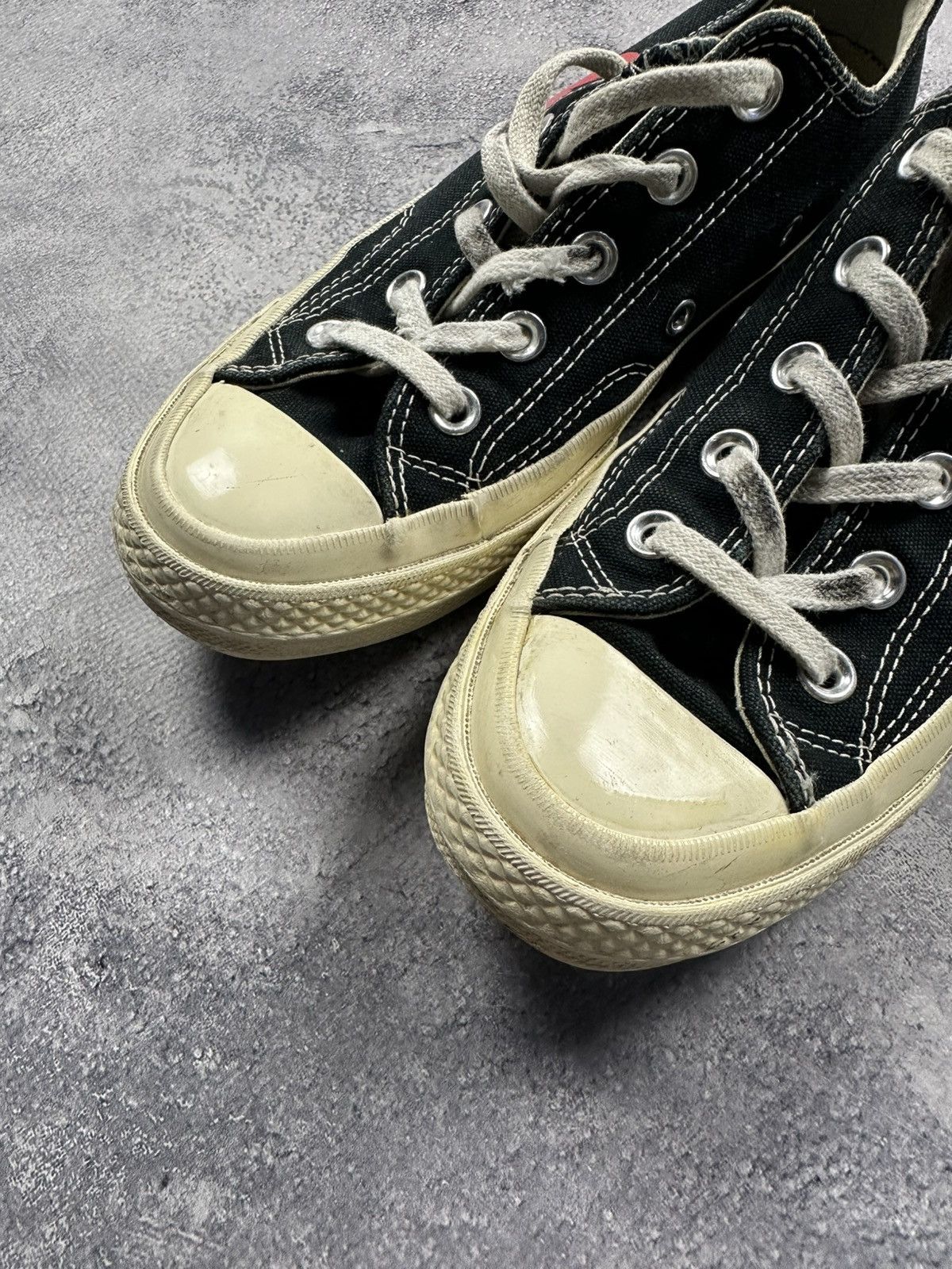Comme des Garcons PLAY × Converse Comme des Garcons Converse Play Black Low Top Sneakers Size US 6 / IT 36 - 5 Thumbnail