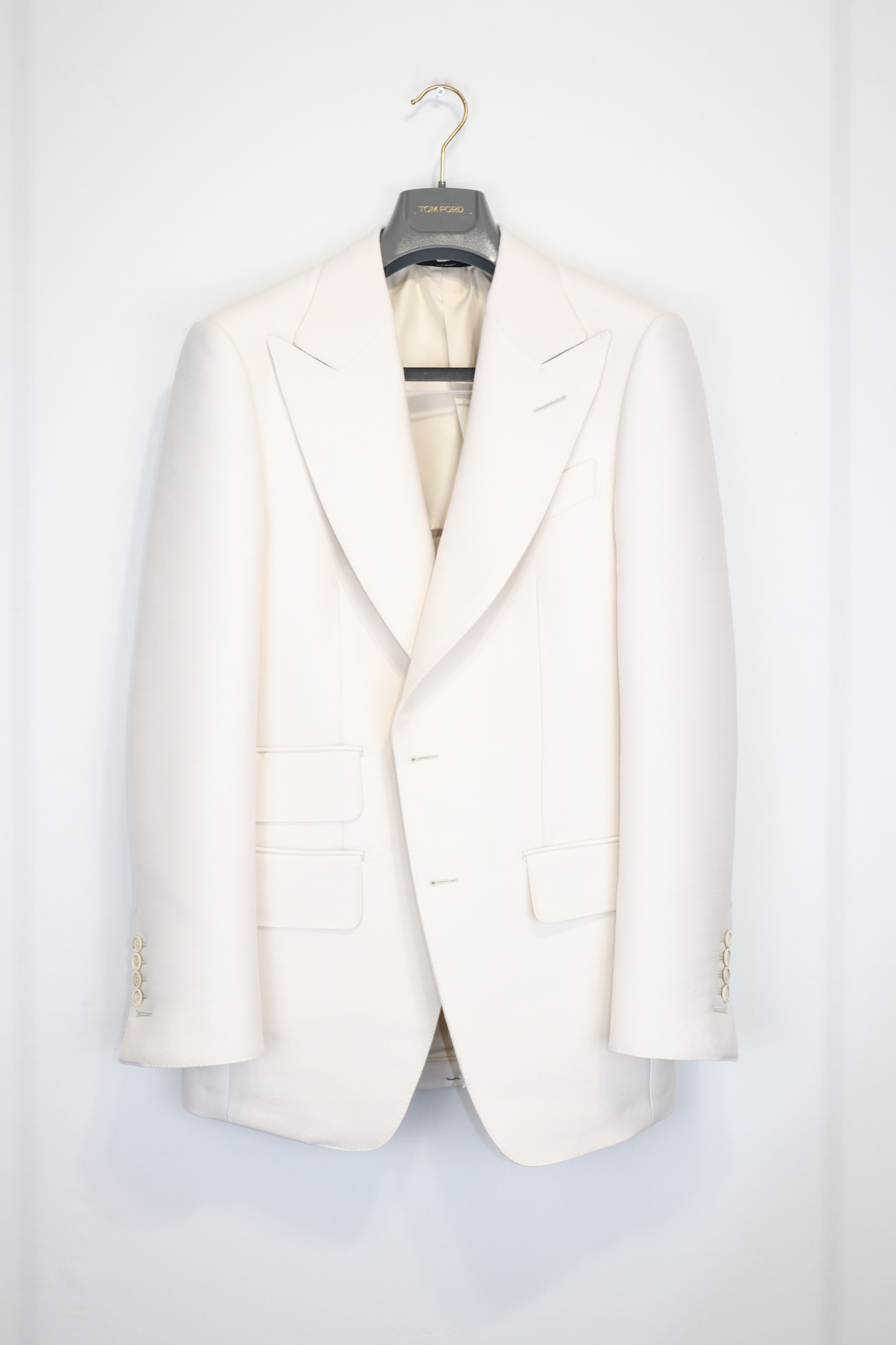 image of Tom Ford O1Rshd1 Atticus Blazer Jacket In Ivory, Men's (Size Small)