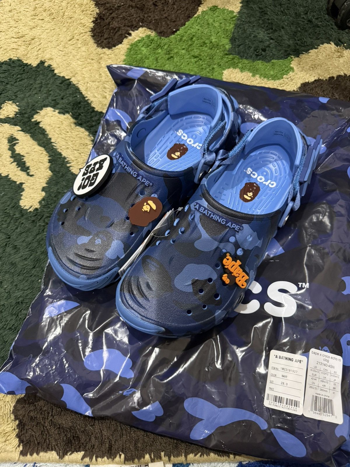 Bape × Crocs Bape x Crocs Size Uk9 fit Uk10 Size US 9 / EU 42 - 1 Thumbnail