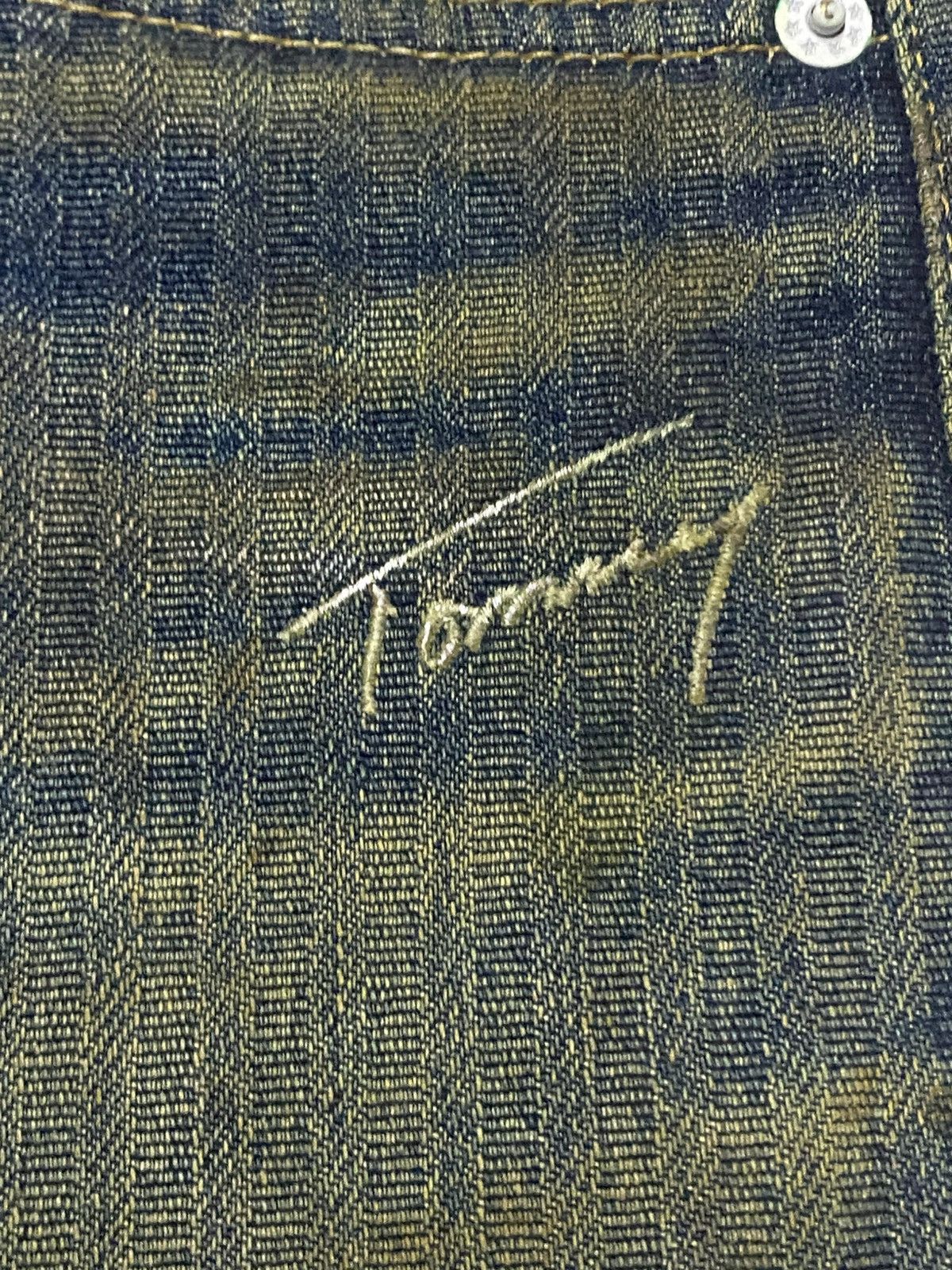 Martine Rose × Tommy Jeans Vintage Tommy Japan Mud Wash Distressed Loose Jeans Size US 32 / EU 48 - 14 Thumbnail