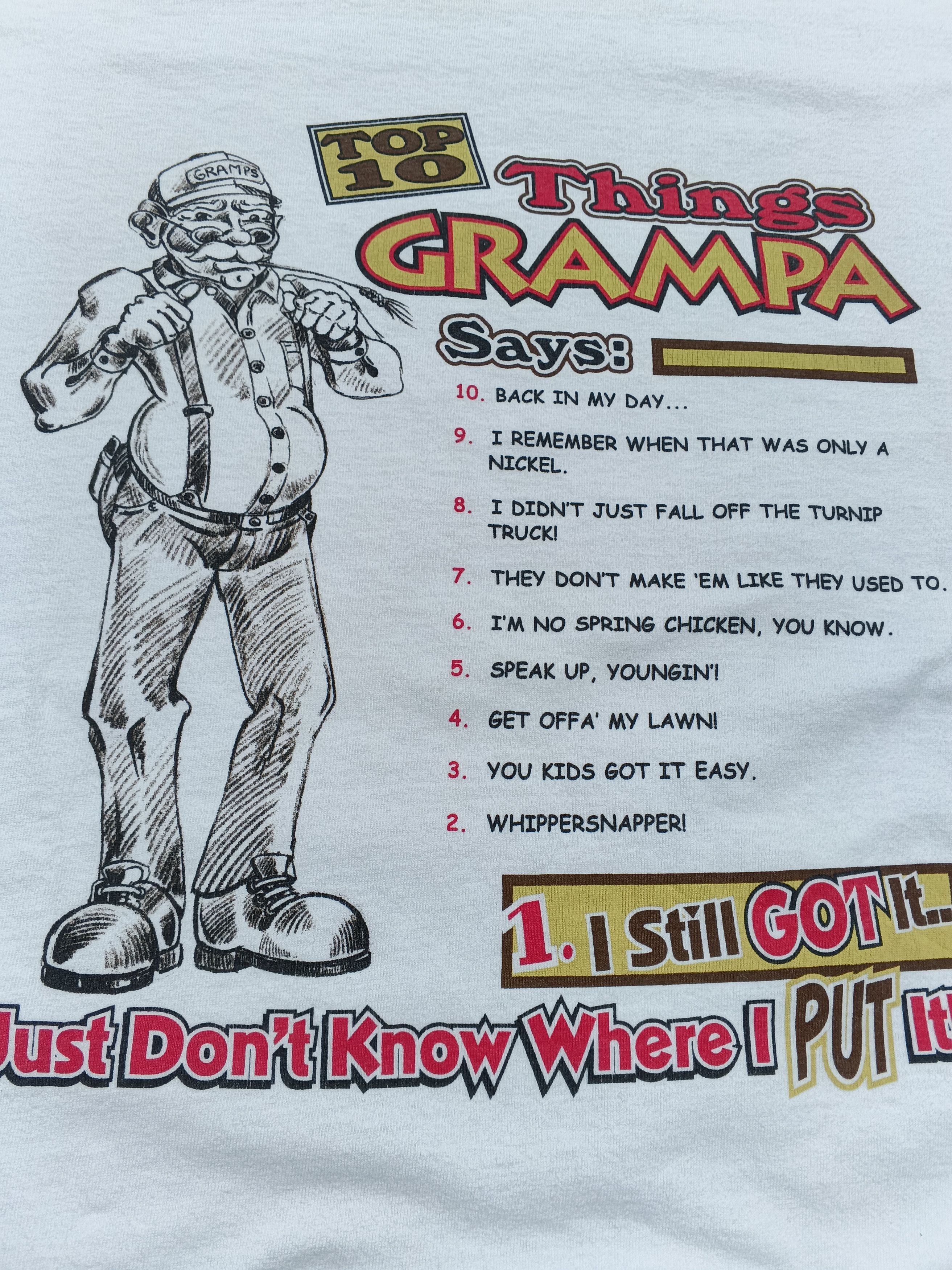 Band Tees Vintage 90s Graphic Art Grampa Says Size L Size US L / EU 52-54 / 3 - 2 Thumbnail
