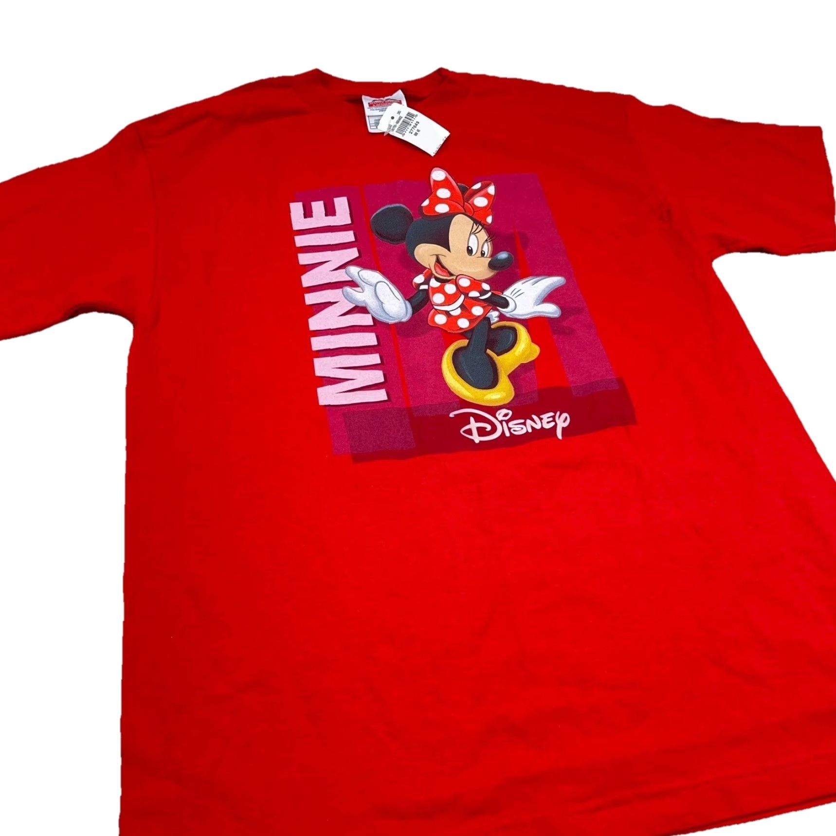 AAA VINTAGE Disney Shirt Women M Red Pink Tee Minnie Mouse Y2K 2000s Ladies Top Shirt Size M / US 6-8 / IT 42-44 - 3 Thumbnail