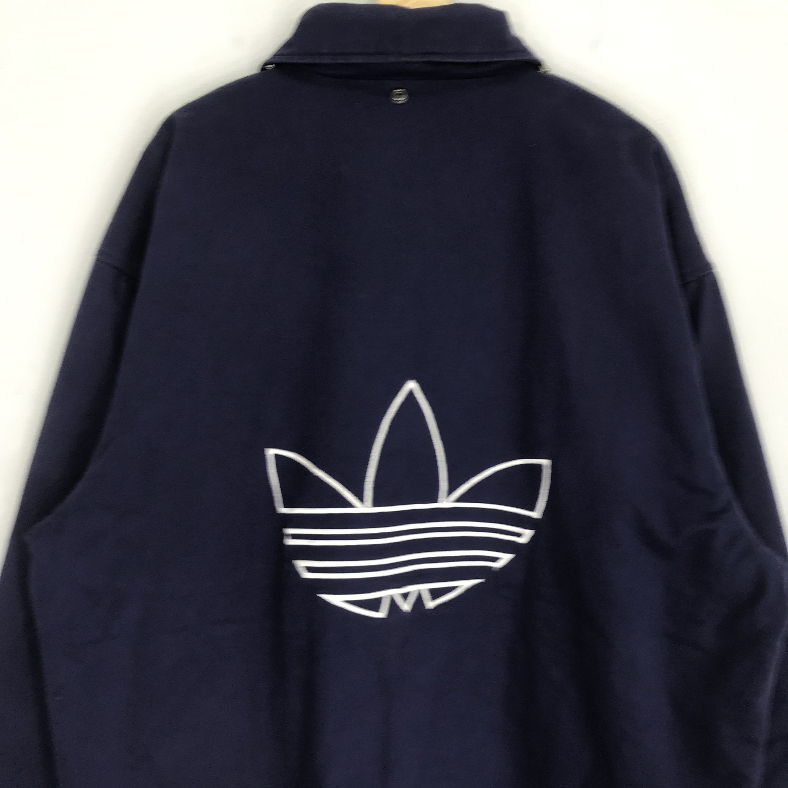Adidas Vintage Adidas Trefoil Denim Jeans Big Logo Adidas Jacket Size US L / EU 52-54 / 3 - 5 Thumbnail