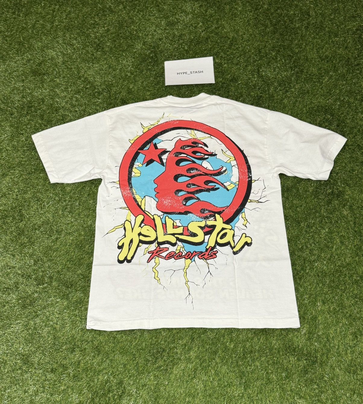 HELLSTAR グラフィック Tシャツ 半袖 Heaven On Earth/関送無料 Hellstar Studios Heaven on Earth Tee Cream Size | Depop
