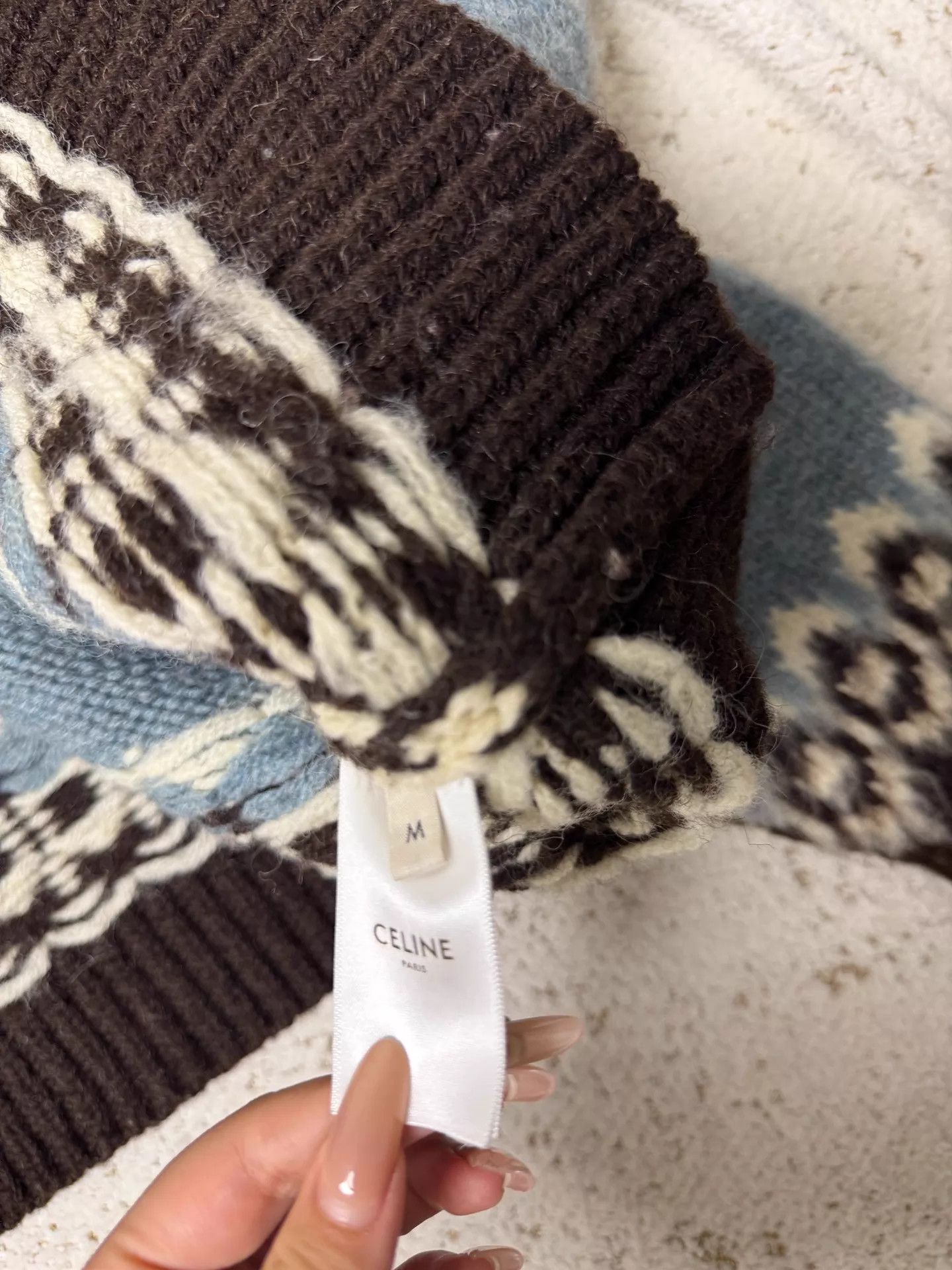 Celine Celine Fair Isle Wool Sweater M Size M / US 6-8 / IT 42-44 - 3 Thumbnail