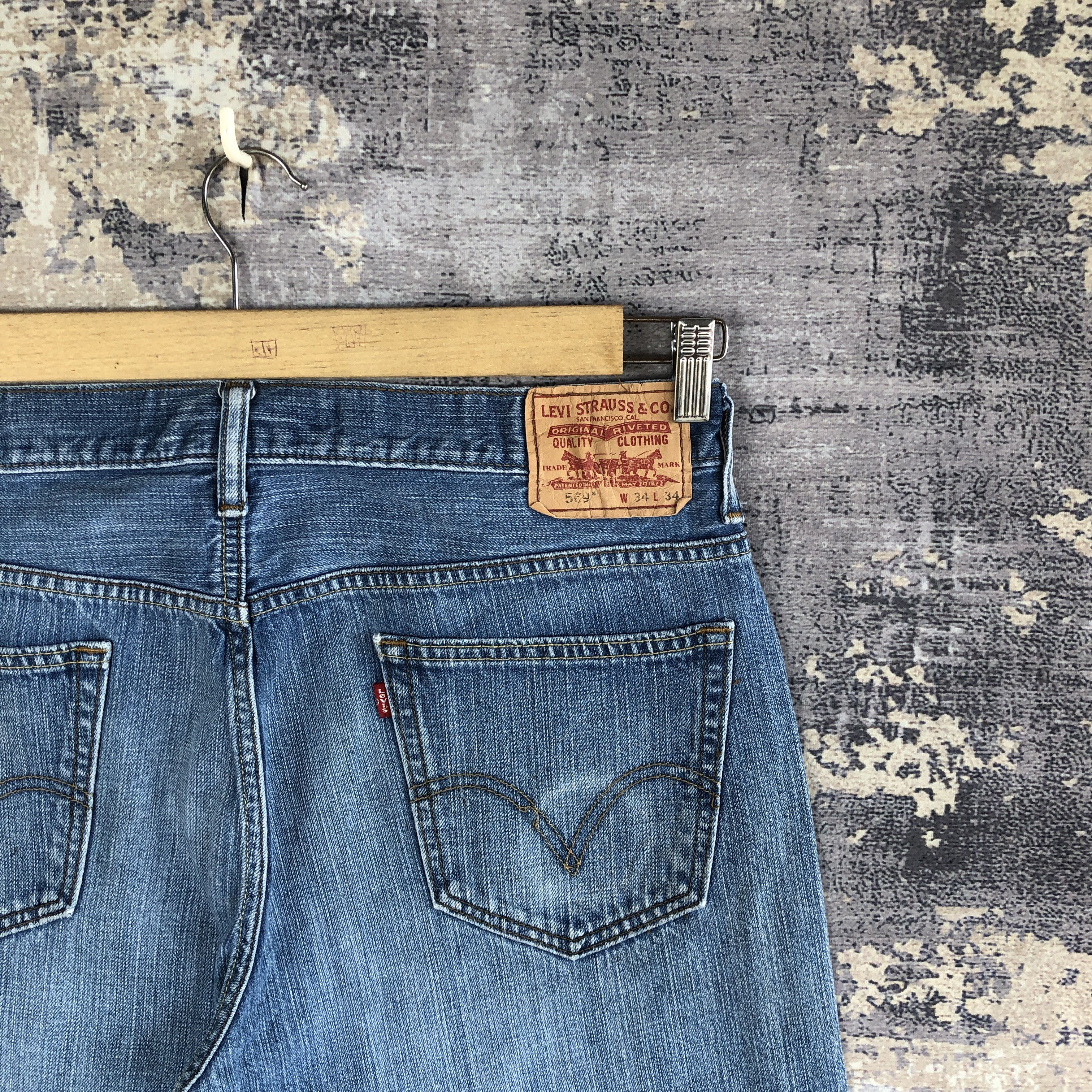 Levi's Vintage Levis 569 Baggy Jeans Levi's Faded Light Wash Denim Size US 34 / EU 50 - 5 Thumbnail