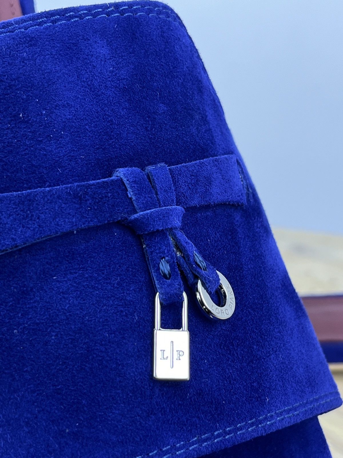Loro Piana Navy Blue Suede Summer Charms Walk Slides Size US 9 / IT 39 - 12 Thumbnail