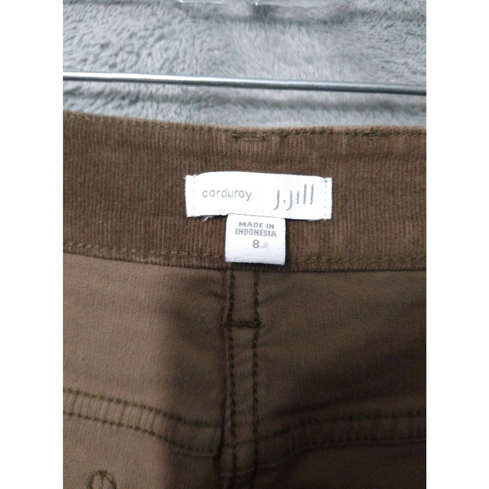 J. Jill J. Jill Pants Womens 8 Slim Straight Leg Corduroy Brown Mid Rise Stretch Size 30" / US 8 / IT 44 - 7 Thumbnail