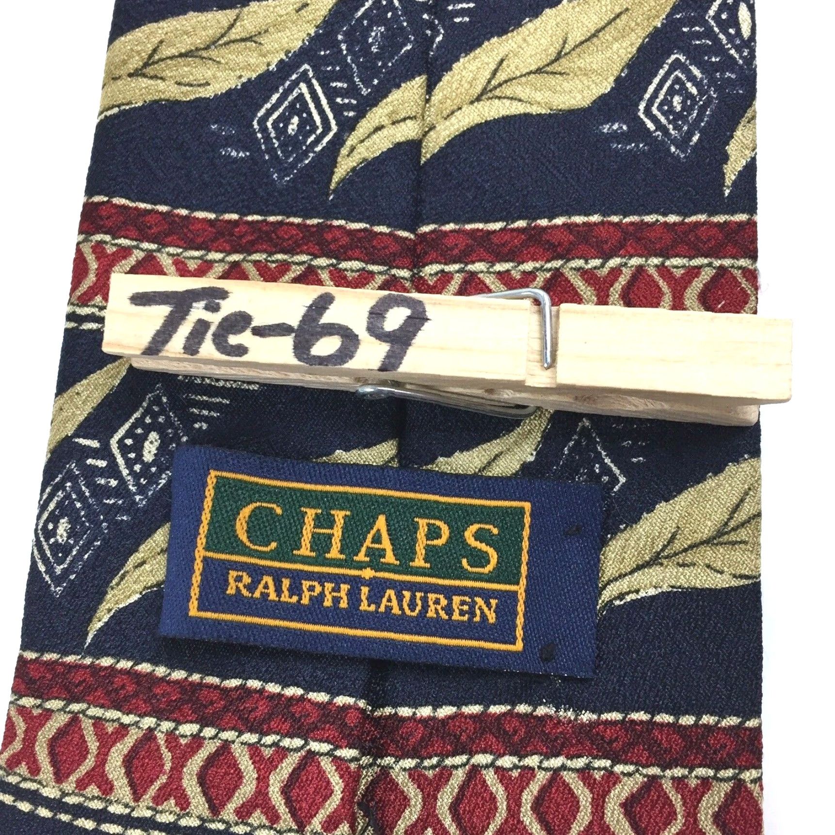 Chaps Chaps Ralph Lauren Necktie 100% Silk Multicolor Striped Tie Men 57" 3.75" Blue Beige Red Size ONE SIZE - 5 Thumbnail