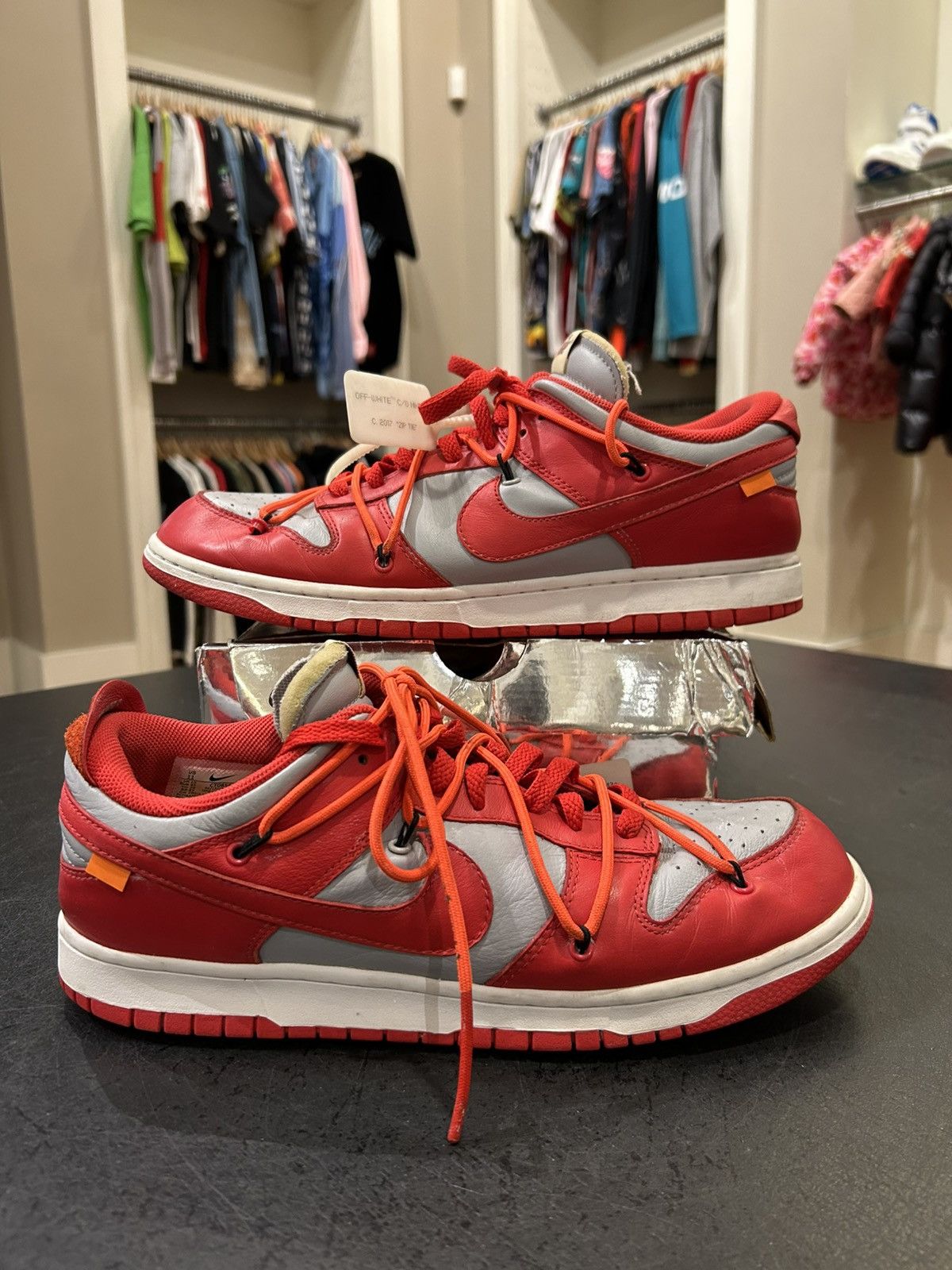Nike Nike Dunk Low ‘Off-White University Red’ Size US 11 / EU 44 - 1 Thumbnail