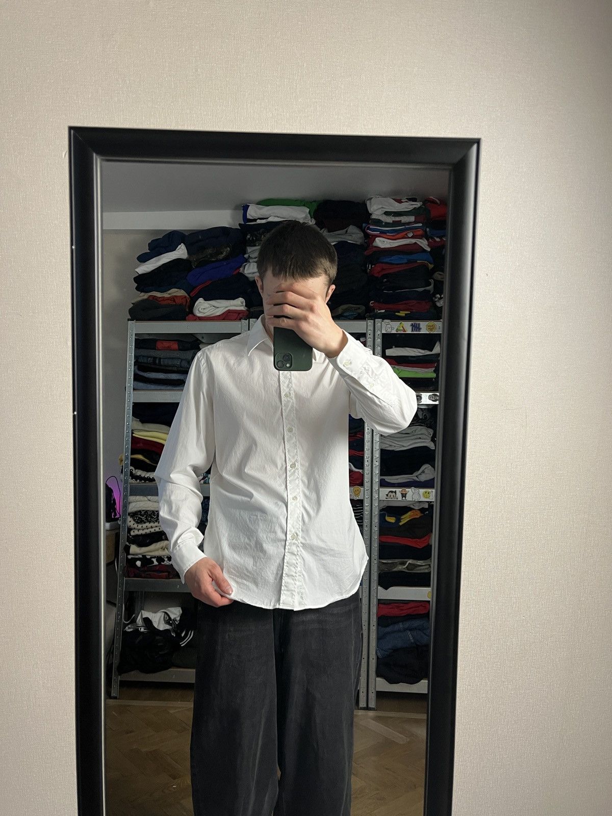 Burberry × Designer Burberry Uniform White Button Up Classic Men’s Shirt Luxury Size US M / EU 48-50 / 2 - 2 Thumbnail