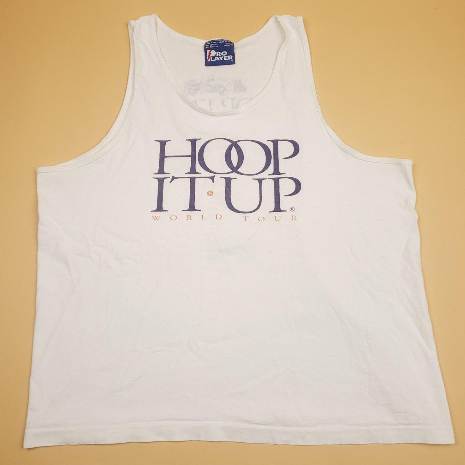 Vintage Vintage 90s Hoop it Up World Tour Pro Player Basketball Tank Size US XL / EU 56 / 4 - 2 Thumbnail