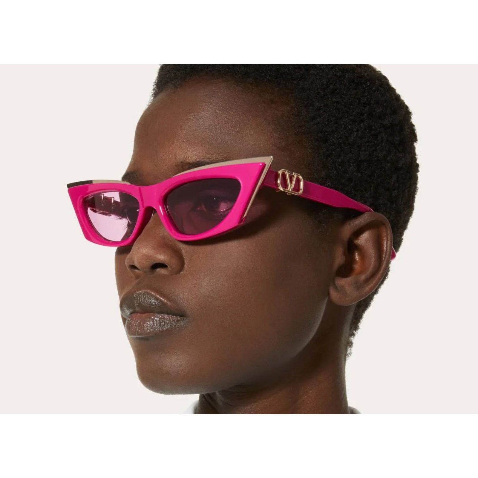 Valentino NEW VALENTINO V-GOLDCUT VLS-114B BORDEAUX CAT EYE 