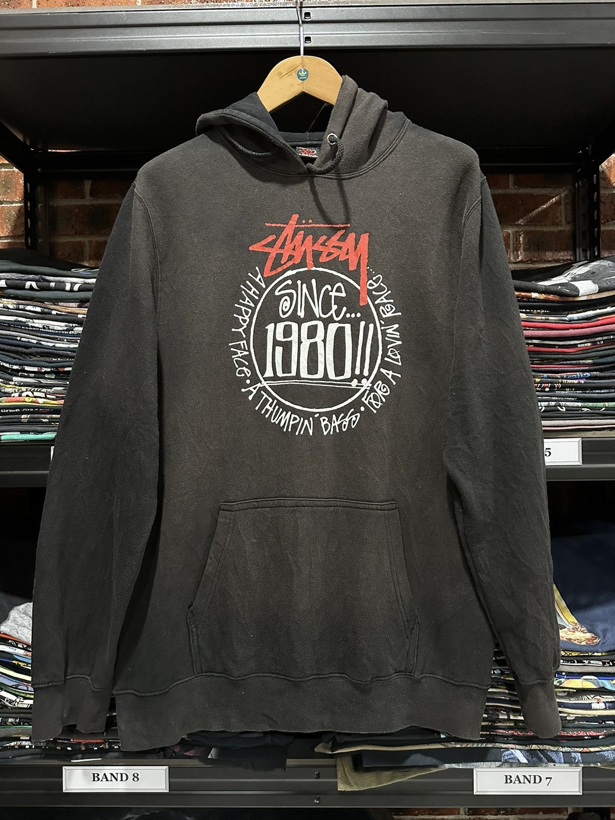 Stussy × Vintage Vintage Stussy Skateboard Sun Faded Hoodie Size US XL / EU 56 / 4 - 1 Thumbnail