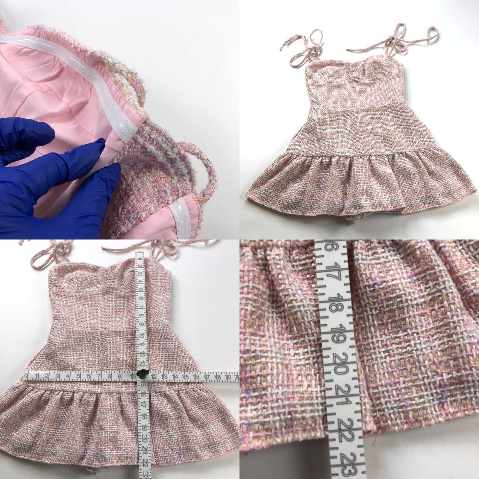 Amanda Uprichard Amanda Uprichard Romper Mini Dress Skirt Skort Pink Champagne Small MINT HRJ Size 28" / US 6 / IT 42 - 9 Thumbnail