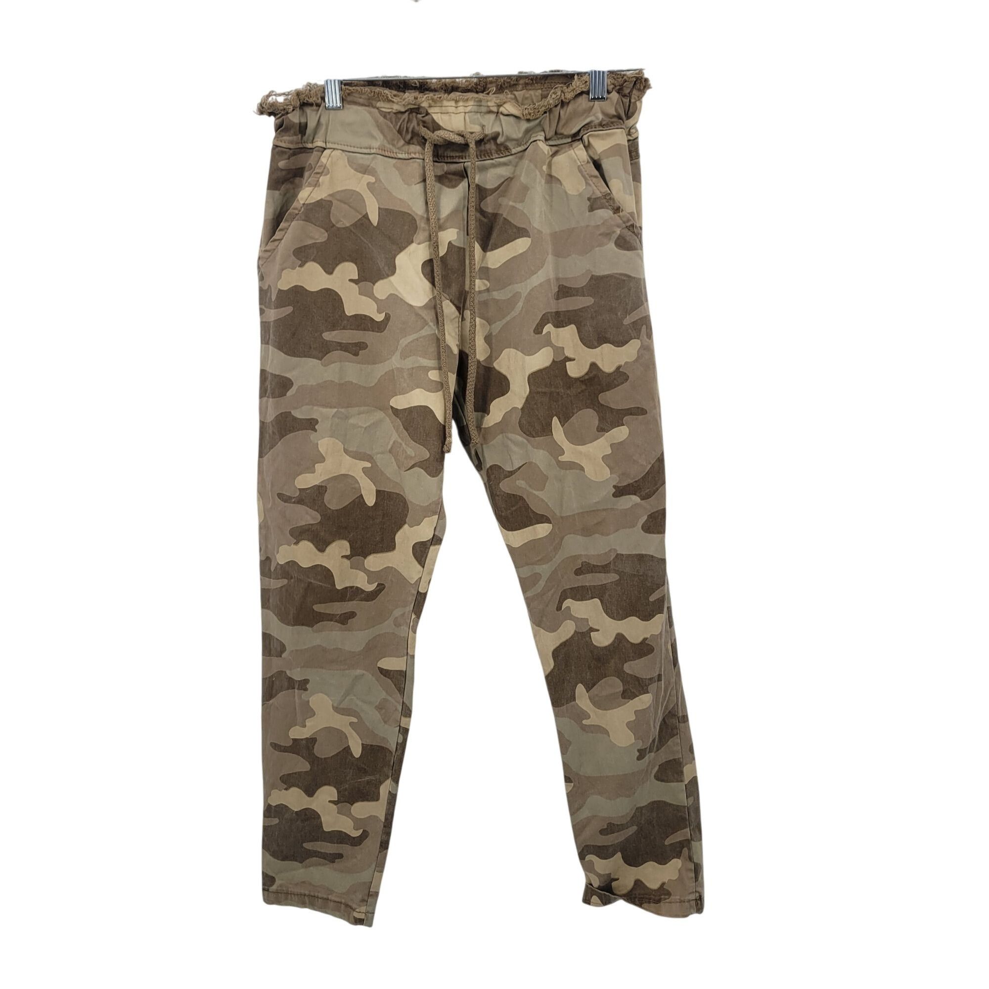 Other Italian Womens Camouflage High-Waisted Jogger Pants M Pocket Size 30" / US 8 / IT 44 - 2 Thumbnail