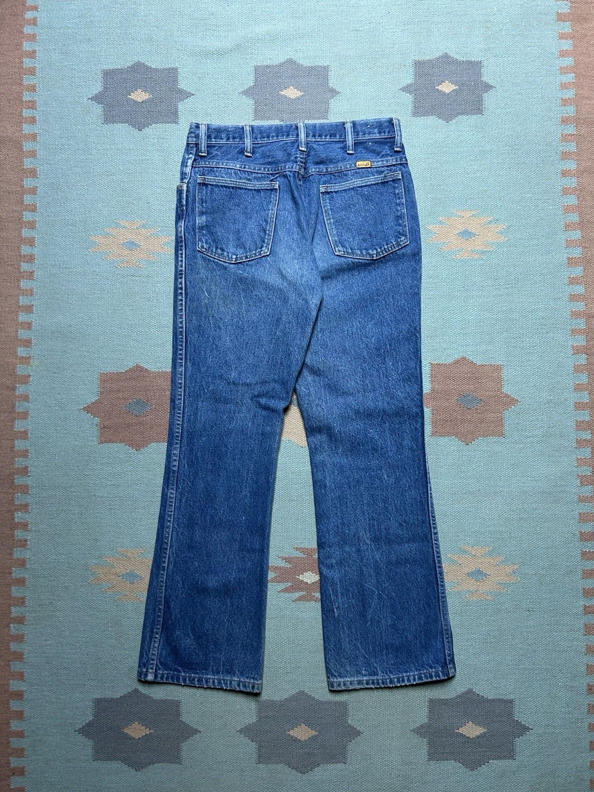 Vintage Vtg 80s rustler jeans faded bootcut cowboy western USA 30x29 Size US 30 / EU 46 - 7 Thumbnail