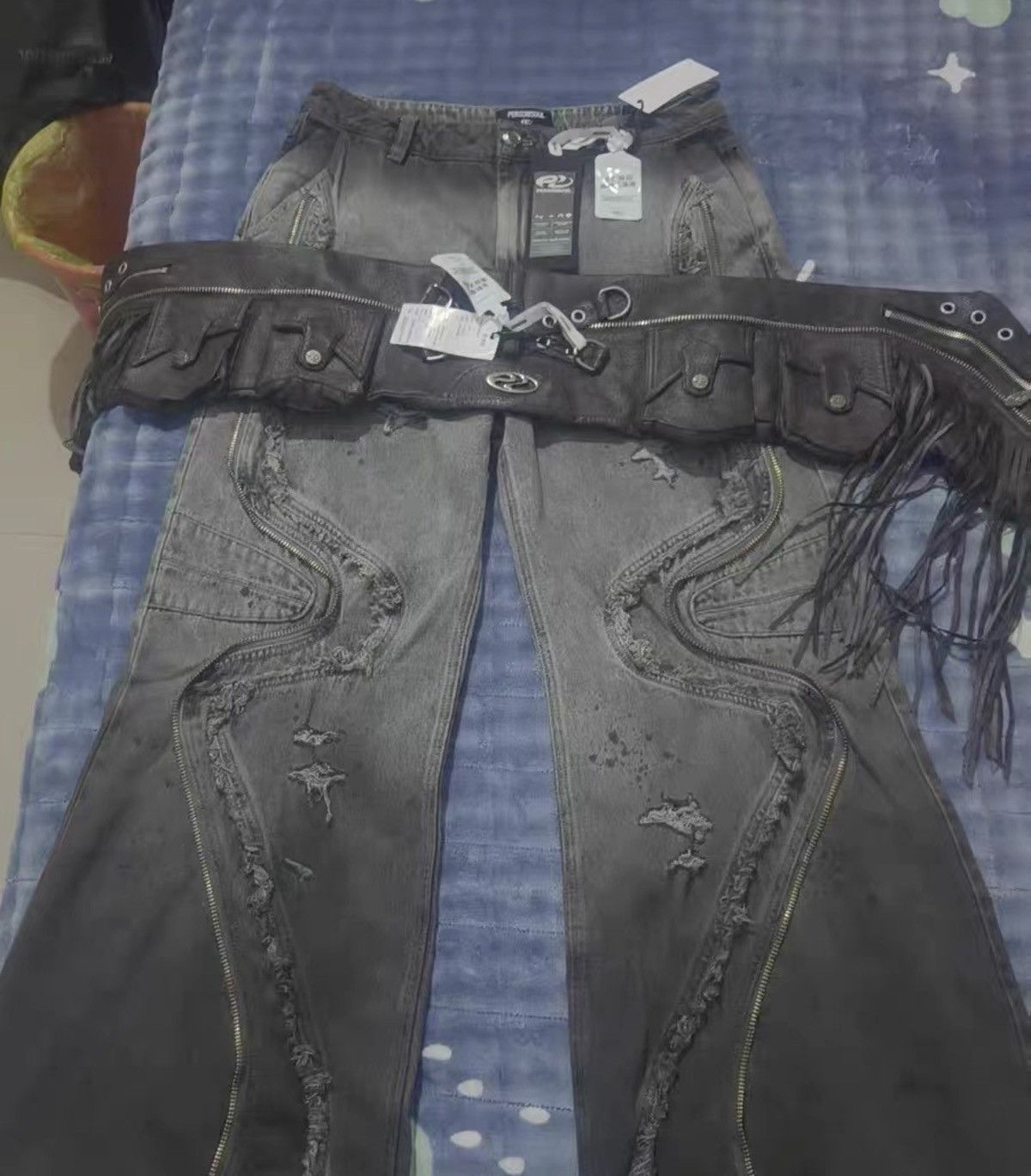 Other PERSONSOUL Fringed Belt Raw Edge Jeans Size US 44 / EU 60 - 1 Thumbnail