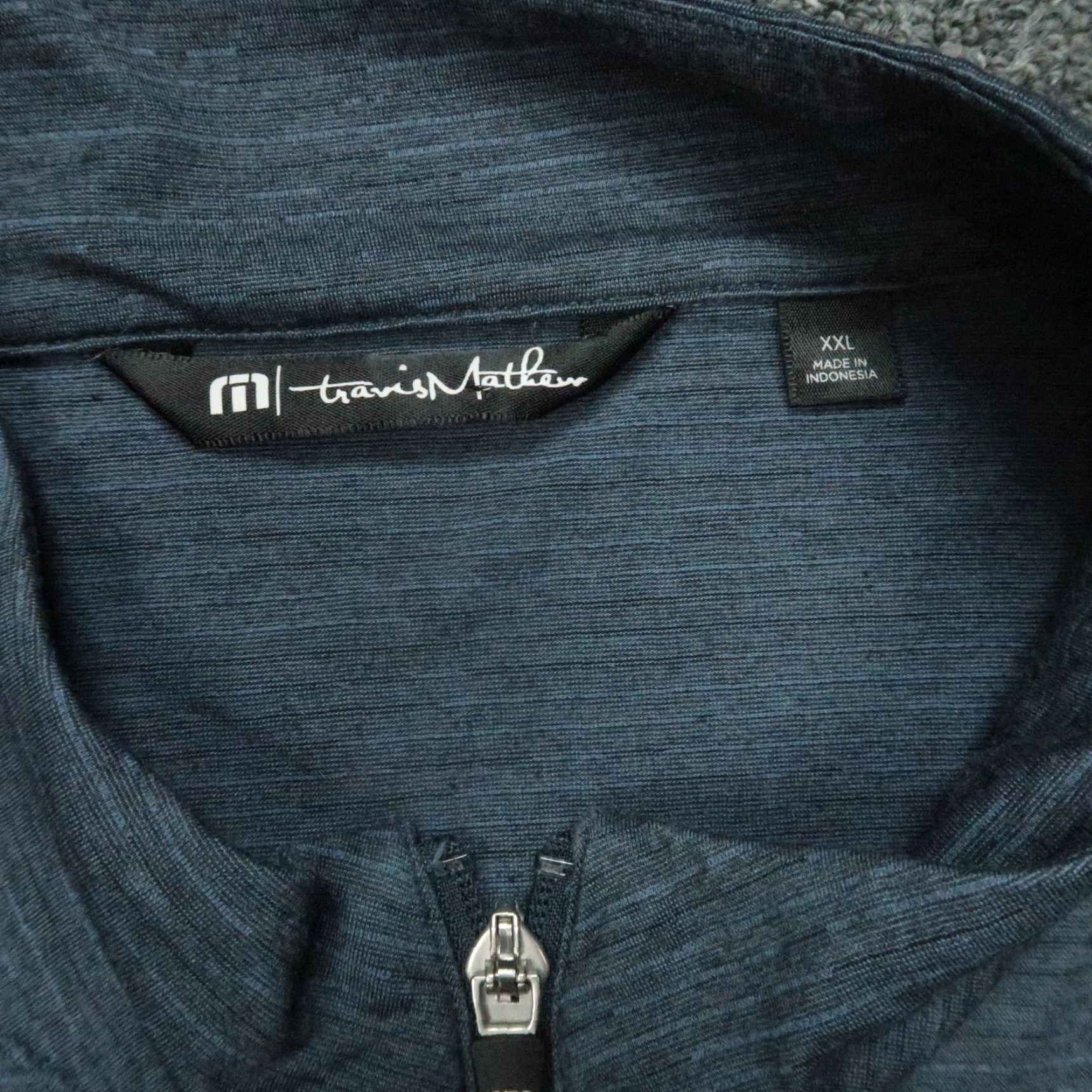 TravisMathew Travis Mathew Pullover Mens XXL Blue Crestview Quarter Zip Golf Size US XXL / EU 58 / 5 - 3 Thumbnail