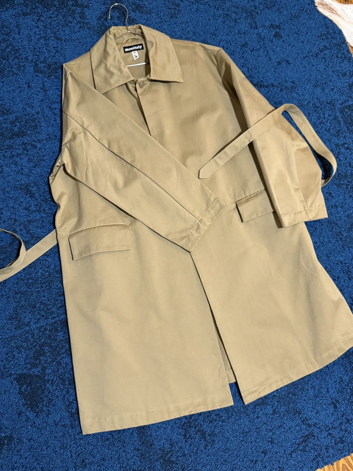 Monitaly Monitaly Beige Trench Coat Sz 42 Size US M / EU 48-50 / 2 - 2 Thumbnail