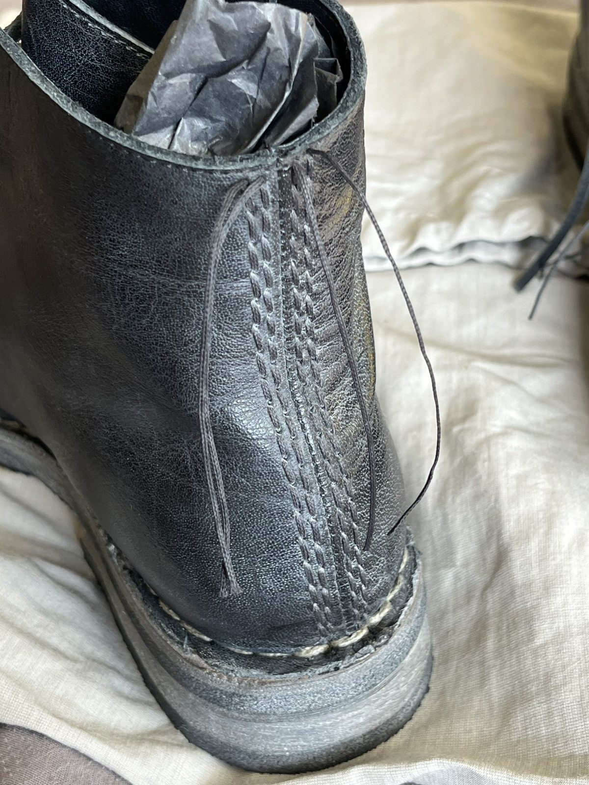 Masnada Masnada Ankle Chain-stitched heel seam boots in lead Size US 9.5 / EU 42-43 - 7 Thumbnail