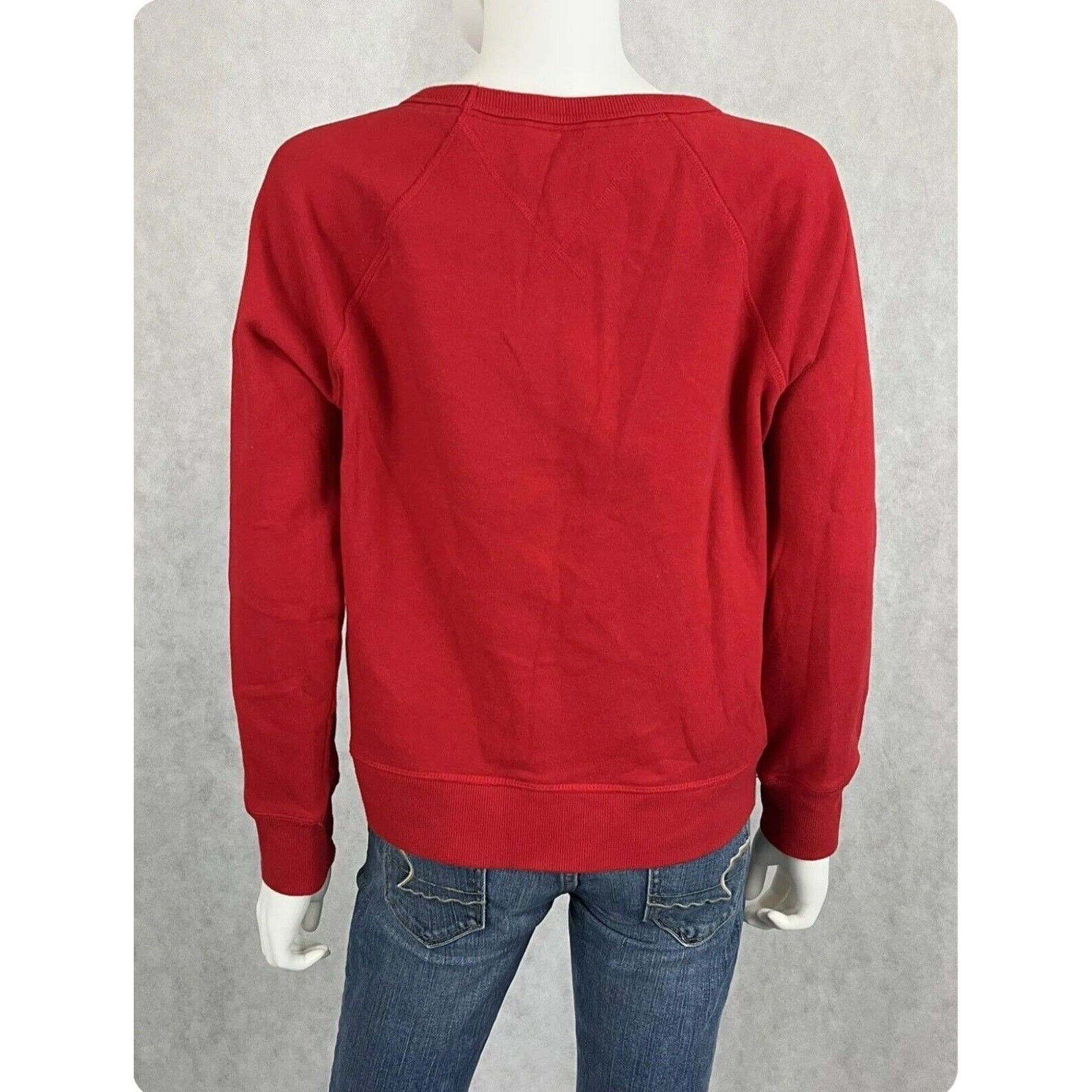 Tommy Hilfiger Tommy Hilfiger Sport Red Big Logo Sweatshirt Thumbhole XL Size XL / US 12-14 / IT 48-50 - 3 Thumbnail