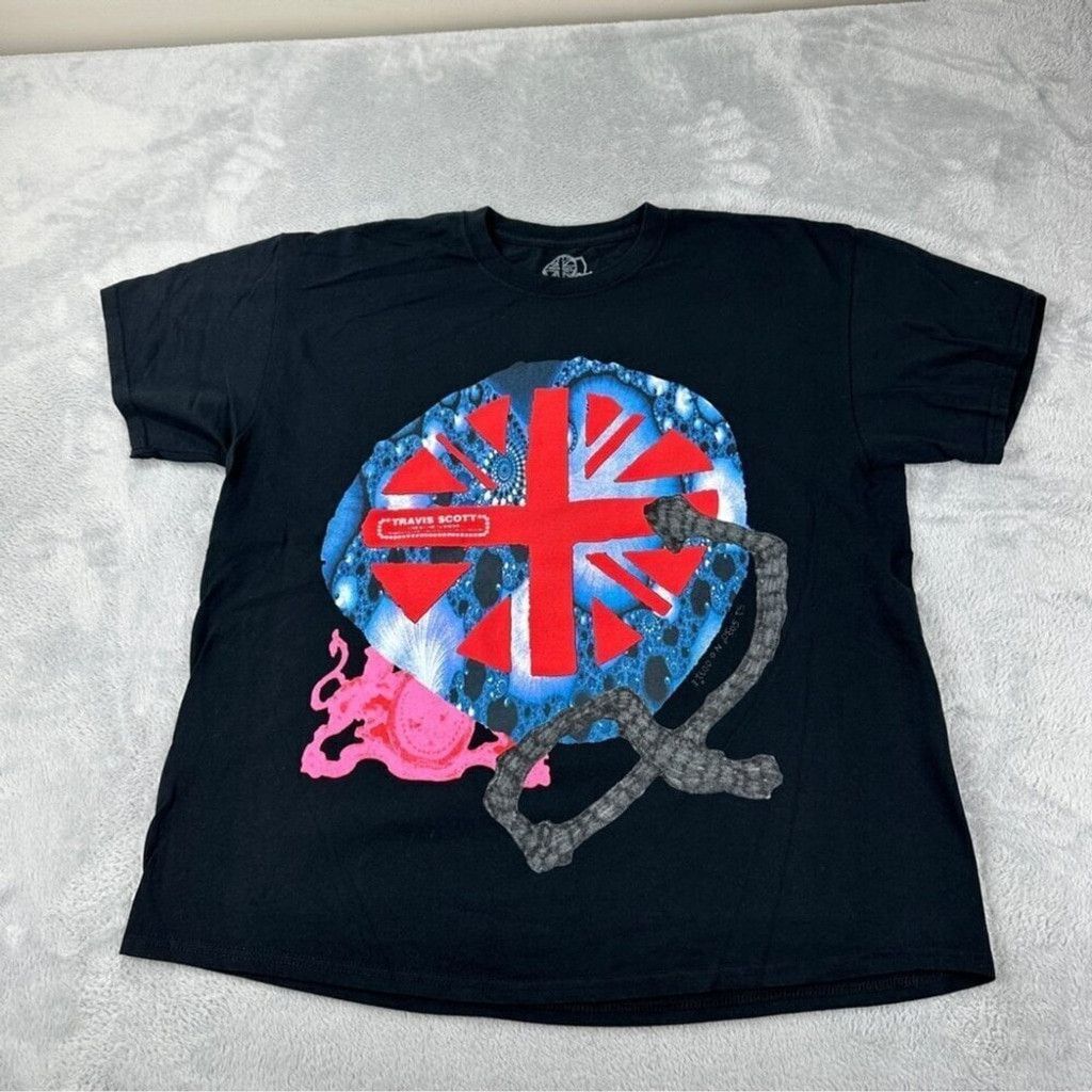 Travis Scott Travis Scott Men's Sz Large 100% Cotton O2 Union Jack Black Size US L / EU 52-54 / 3 - 1 Thumbnail