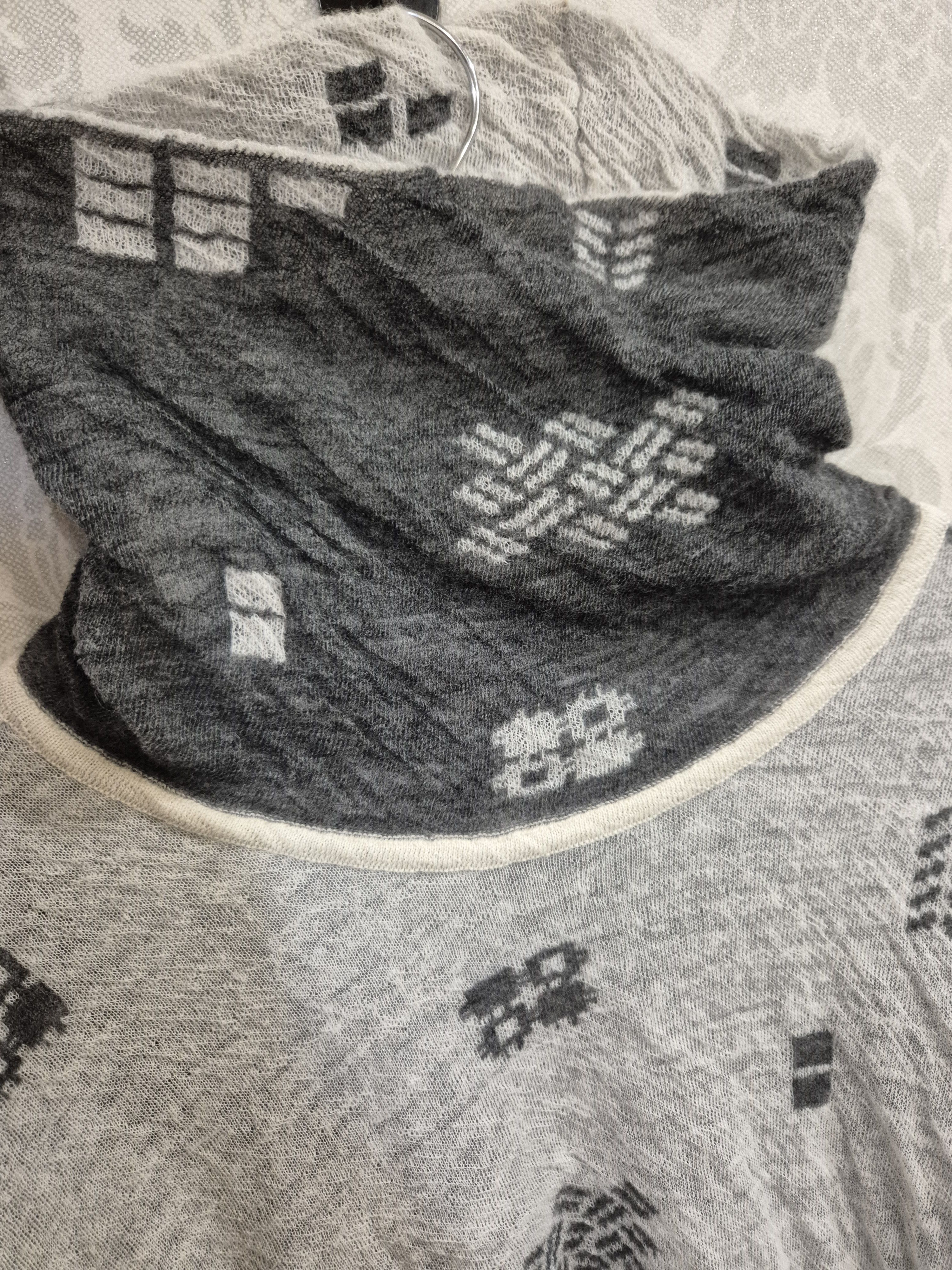 Japanese Brand FUGA FUGA Sato Seni Japan Wool Asymmetric Oversized Sweater Size ONE SIZE - 4 Thumbnail