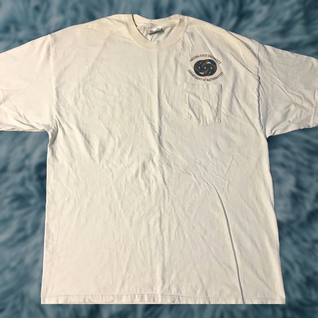 Vintage VINTAGE ASU Math Awareness Shirt T-Shirt Beige XXL Men's 90s College Grunge Y2K Track PE Size US XXL / EU 58 / 5 - 1 Thumbnail