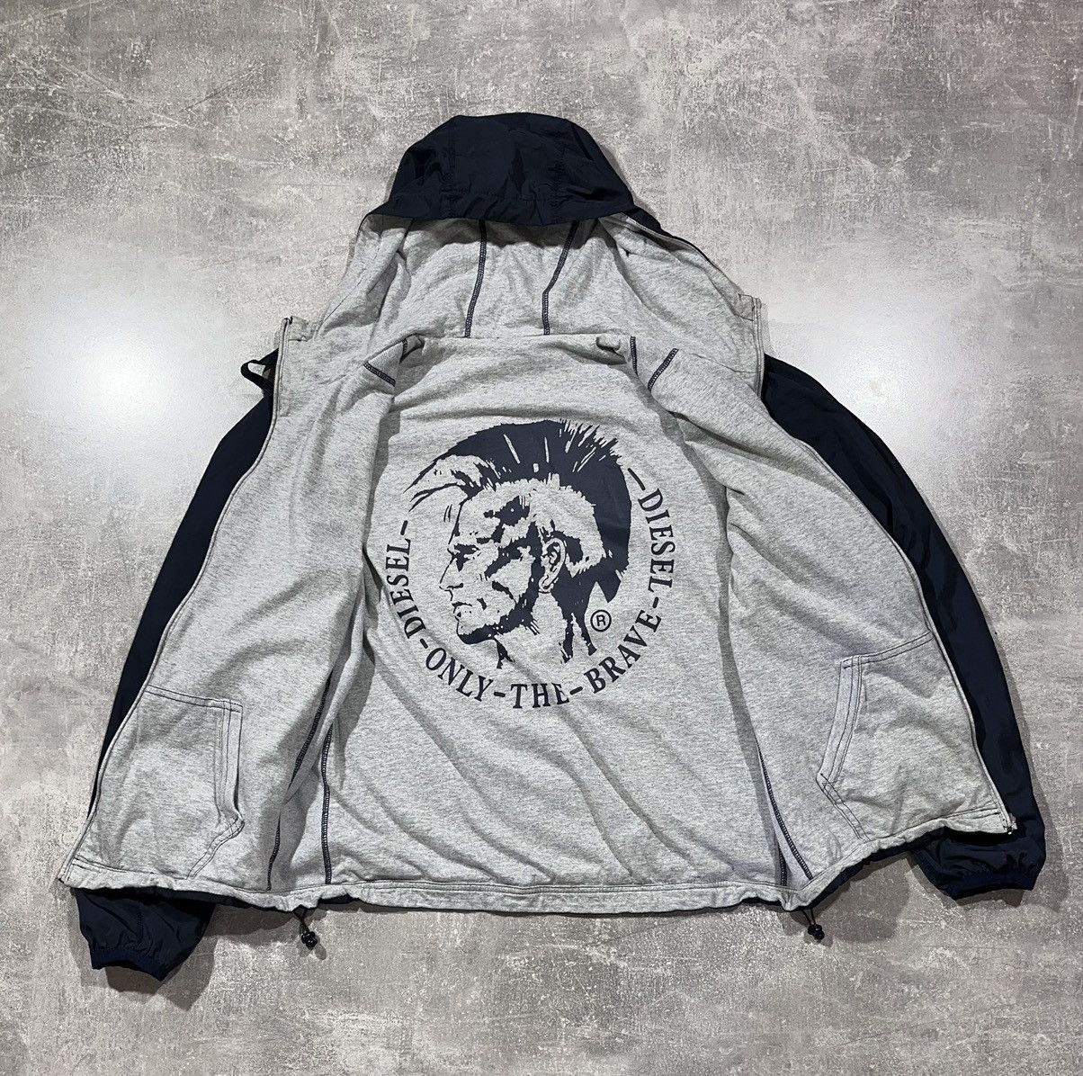 Diesel Vintage Diesel Hoodie Jacket 2n1 Nylon Zip Y2k style Size US S / EU 44-46 / 1 - 2 Thumbnail