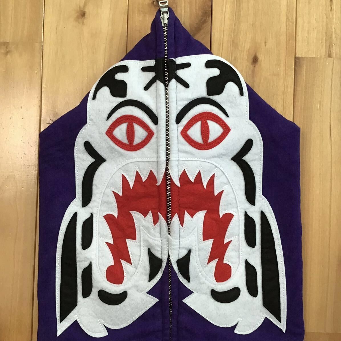 Bape BAPE White Tiger full zip hoodie purple a bathing ape Size US L / EU 52-54 / 3 - 3 Thumbnail