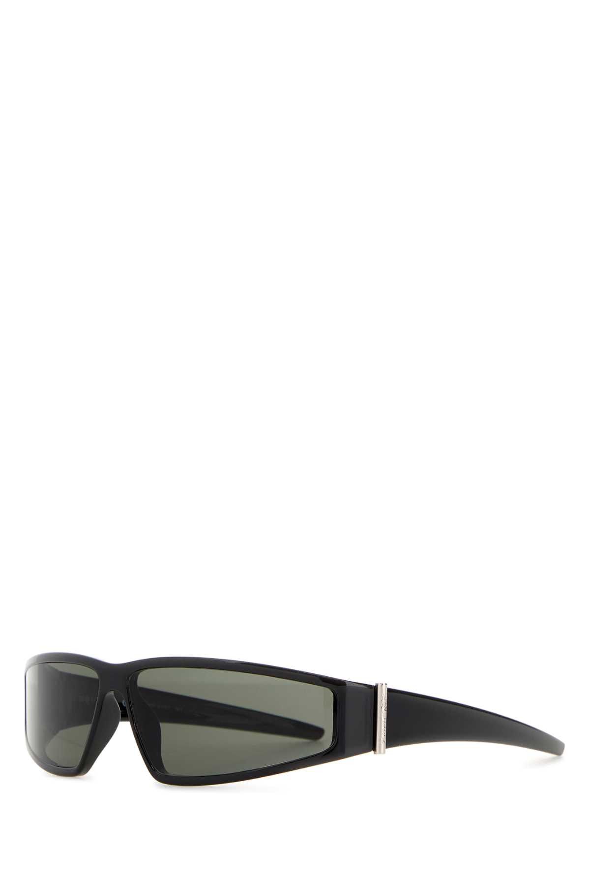 Alexander McQueen Black Acetate Wraparound Sunglasses Size ONE SIZE - 1 Thumbnail