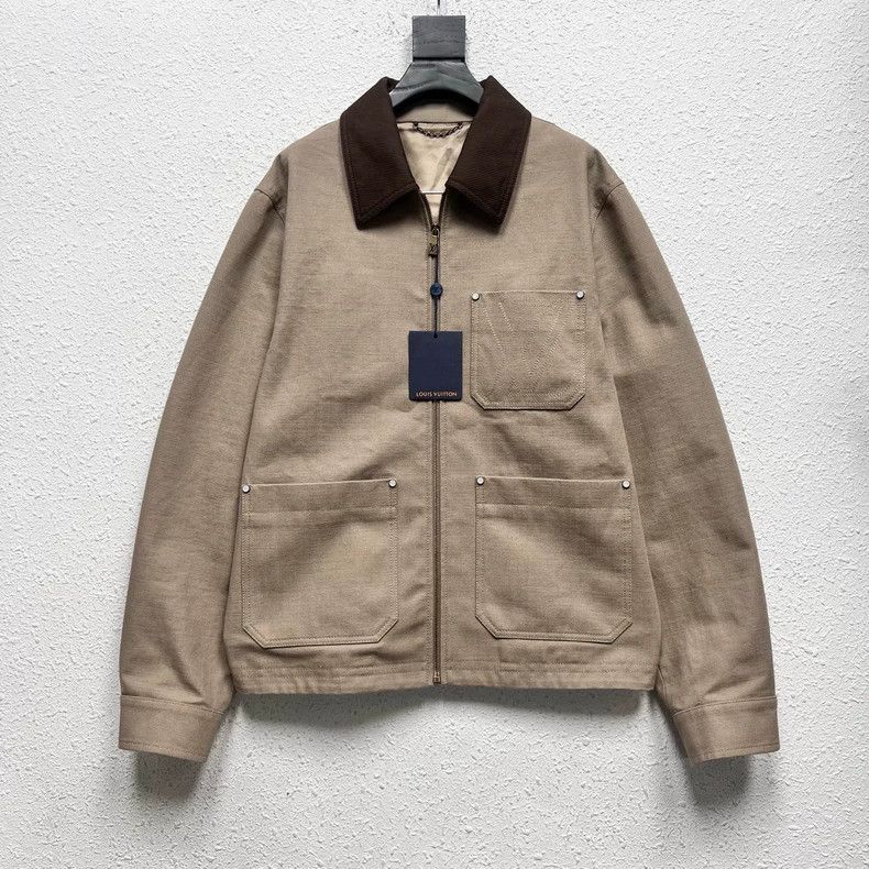 louis vuitton embroidered denim zip-up jacket-dmc
