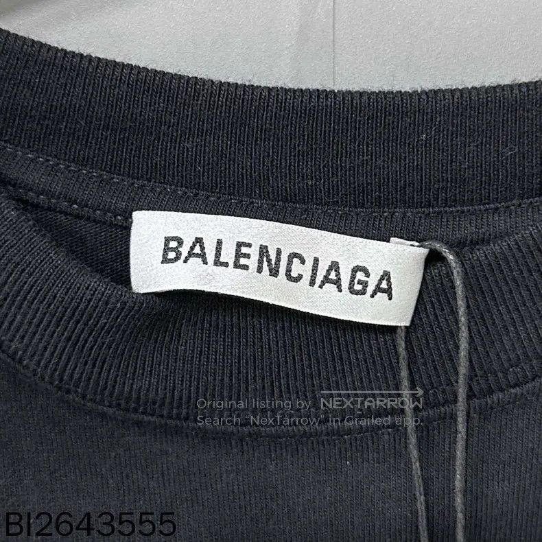 Balenciaga Balenciaga Black Embroidered GW Short Sleeve Size US S / EU 44-46 / 1 - 5 Thumbnail
