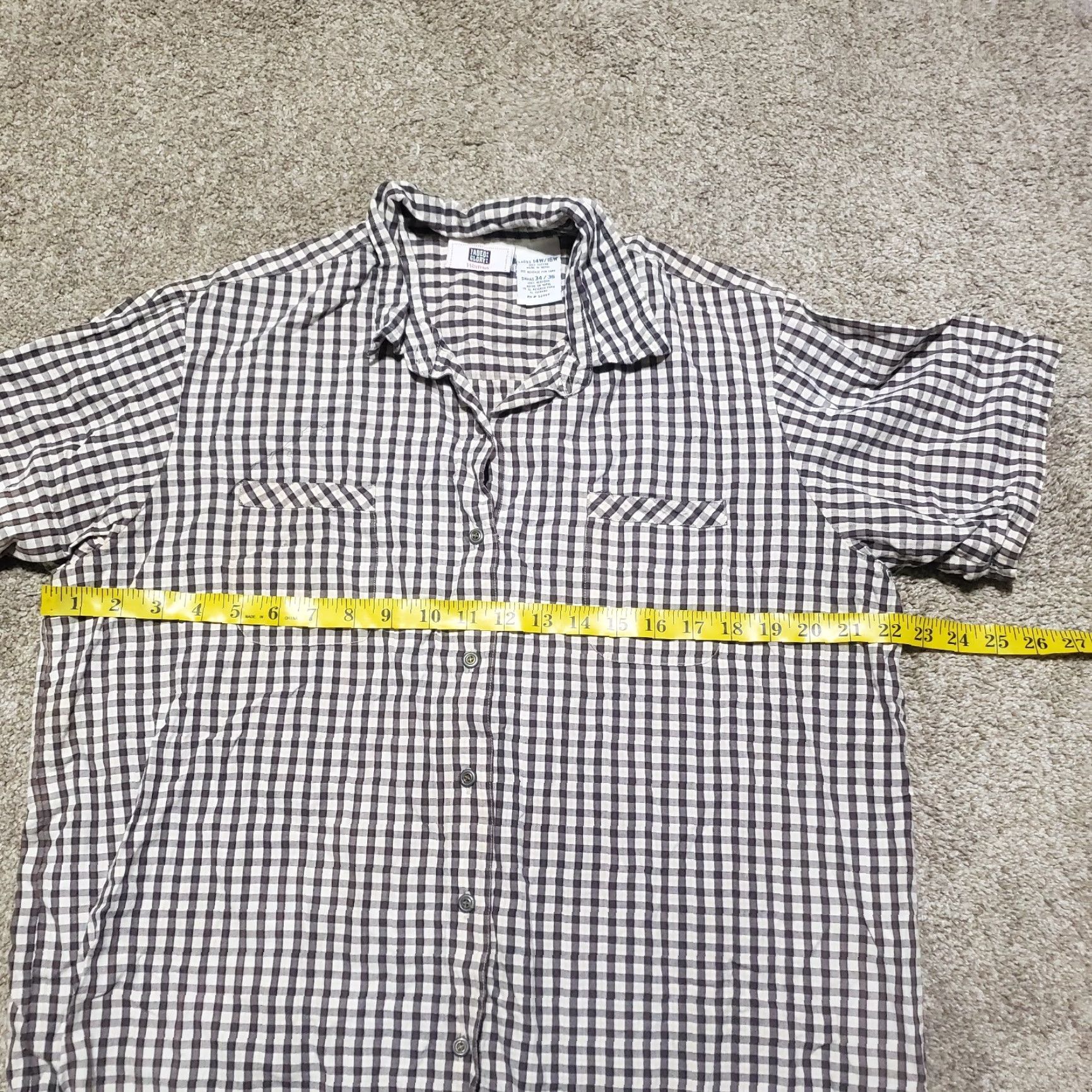 Faded Glory Faded Glory Shirt Womens Button-Up Plaid Checkered Long Sleeve 14W/16W Multicolor 90s? (Note: This is not allowed to add info) Size XXL / US 16-18 / IT 52-54 - 4 Thumbnail