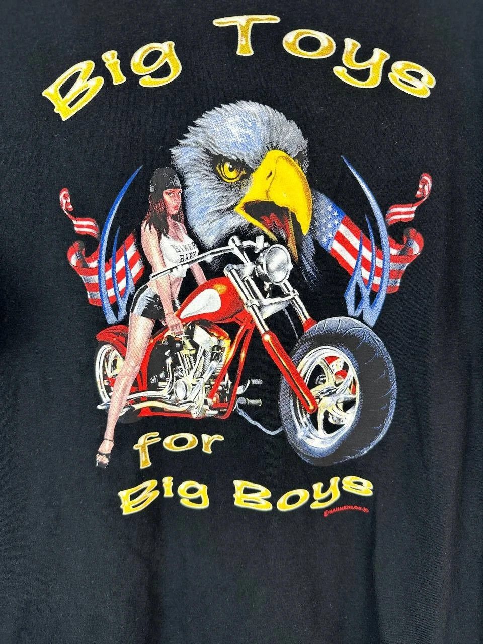Other Vintage T-shirt Art Harley Davidson Big Toys for big boys L Size US L / EU 52-54 / 3 - 3 Thumbnail