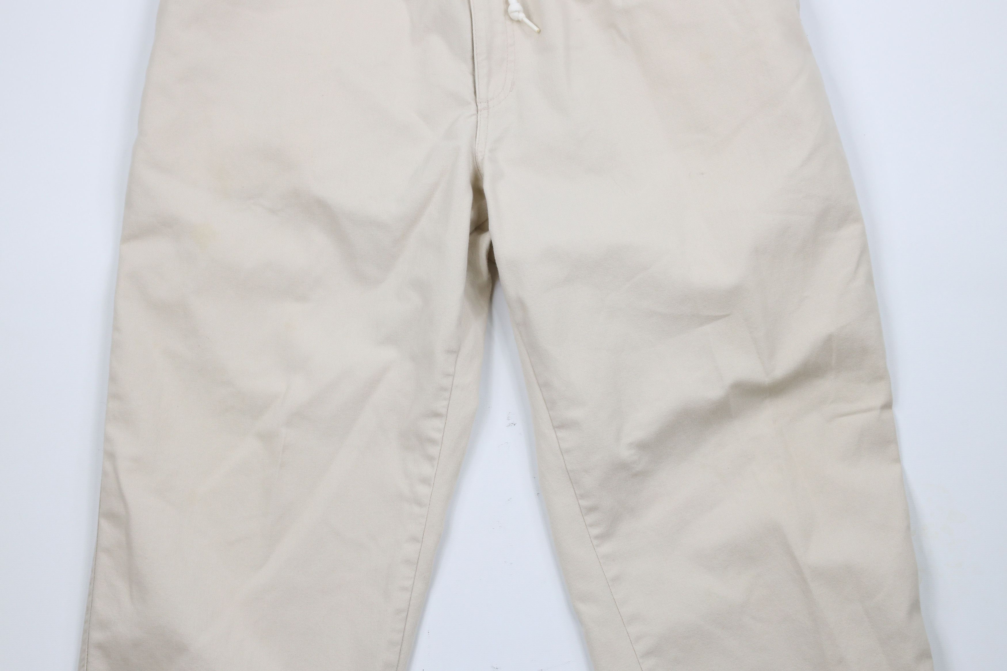 Lands' End × Vintage Vintage 90s Lands End Wide Leg Cotton Twill Pants Beige USA Size US 38 / EU 54 - 3 Thumbnail