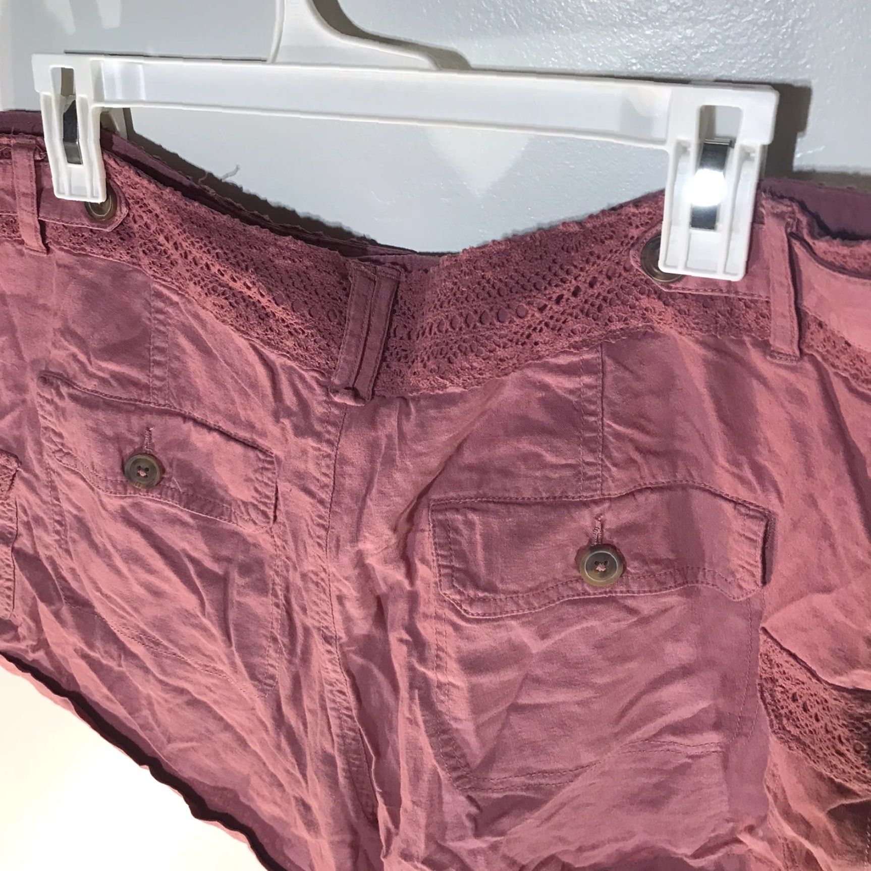 Vintage Maurines Pink Linen Rayon Shorts Womens Size 11/12 Casual Summer Boho Cuffed Pockets Size 32" / US 10 / IT 46 - 5 Thumbnail