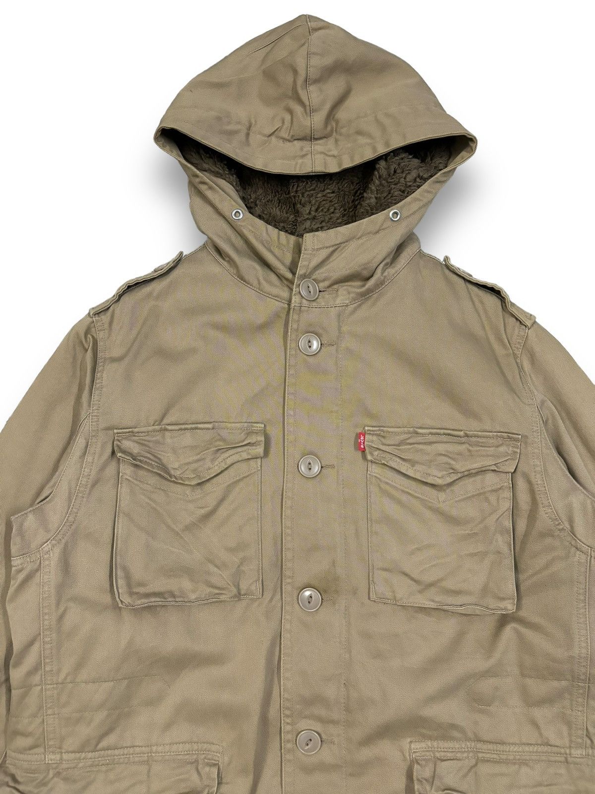 Levi's Vintage 90s Levis Red Tab Thrashed Utility Field Jacket Size US M / EU 48-50 / 2 - 4 Thumbnail
