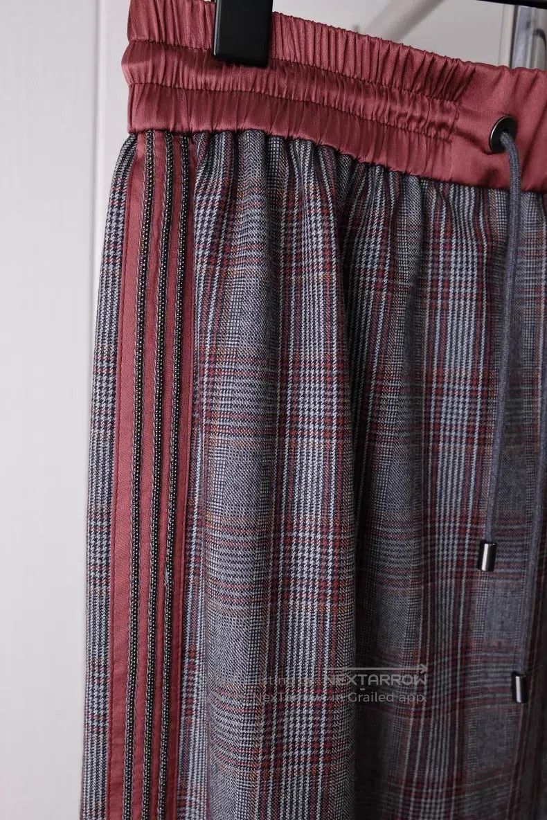 Brunello Cucinelli Brunello Cucinelli Beaded Wool Houndstooth Skirt Size 26" / US 2 / IT 38 - 6 Thumbnail